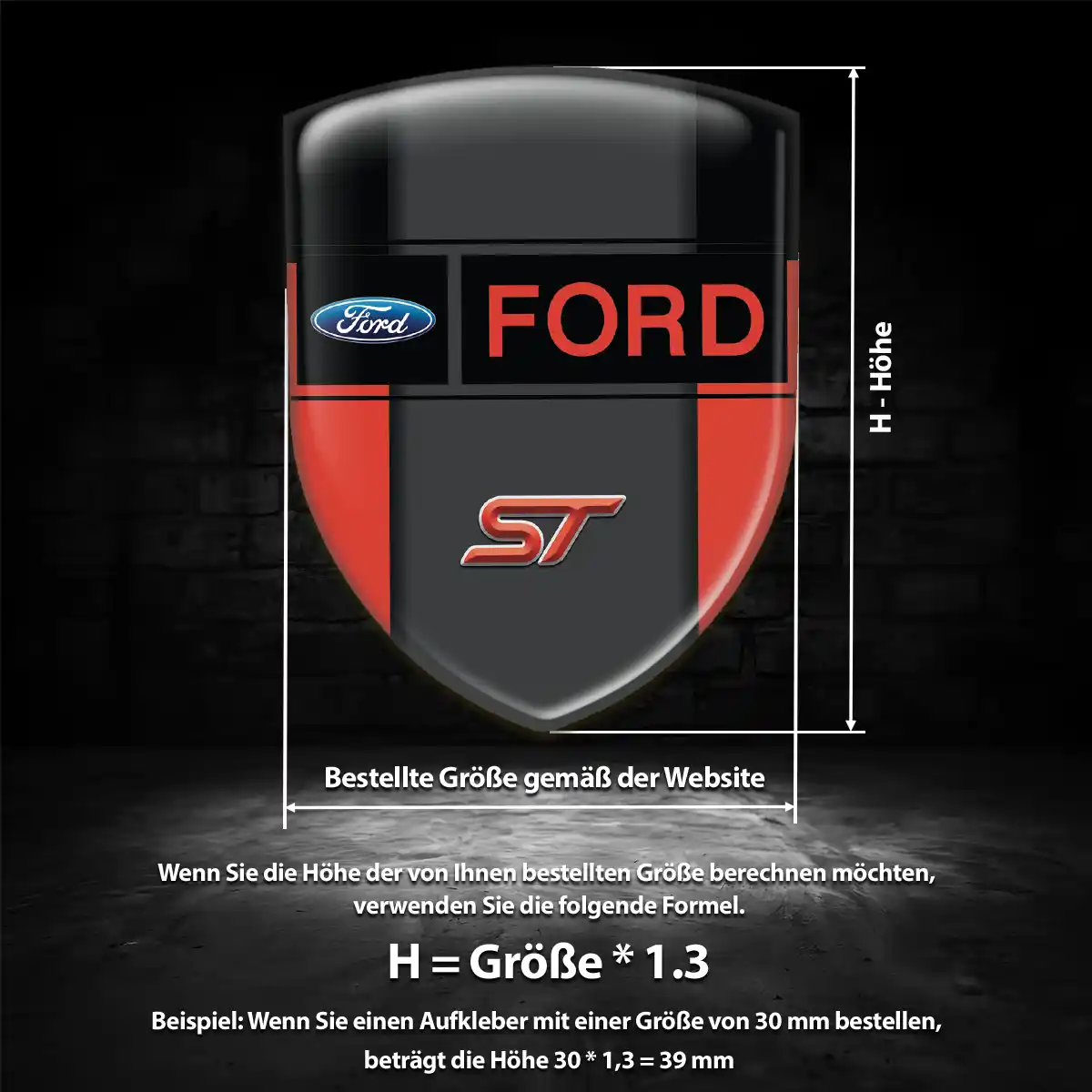 Ford Emblem Aufkleber Hohe Qualität