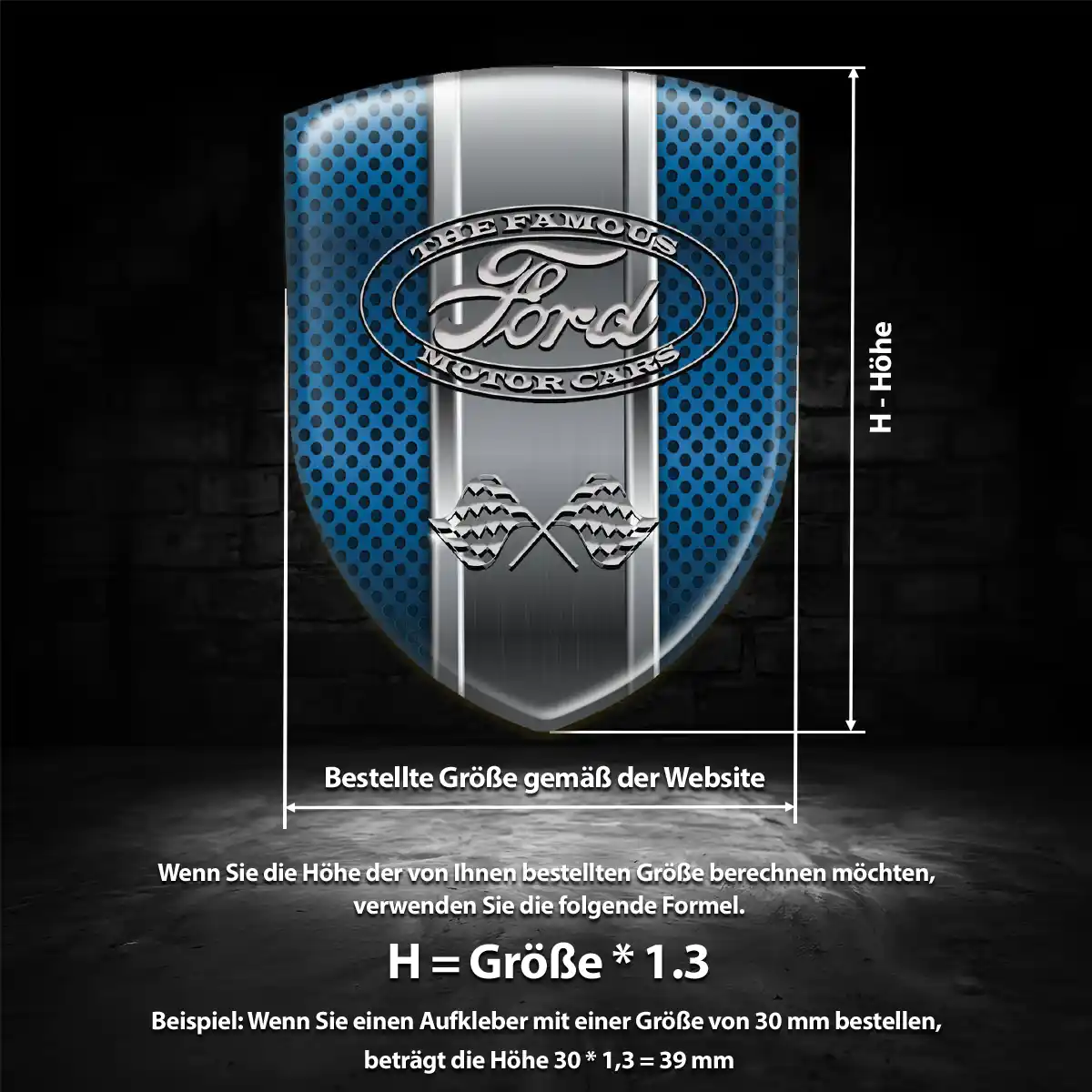 Ford Emblem Aufkleber Stilvolles Design