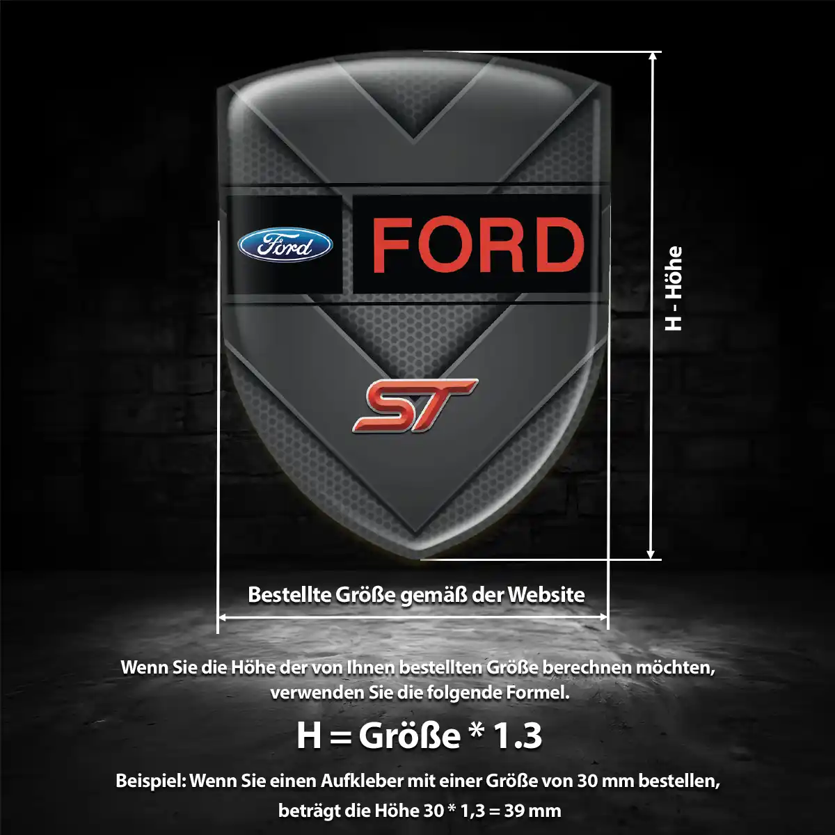 Ford Emblem Wappen Aufkleber Auto Stilvolles Design