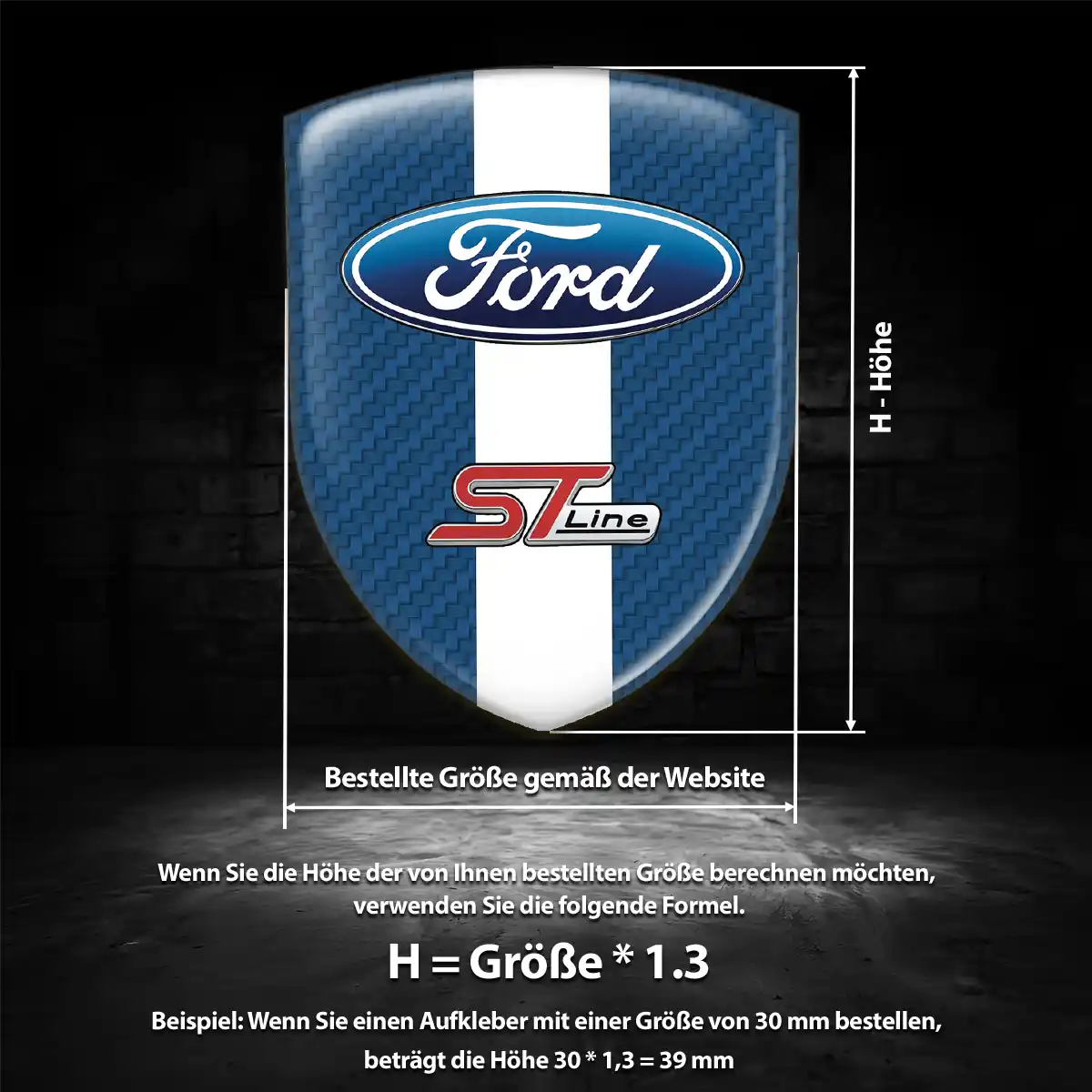 Ford Emblem Wappen Aufkleber Hohe Qualität