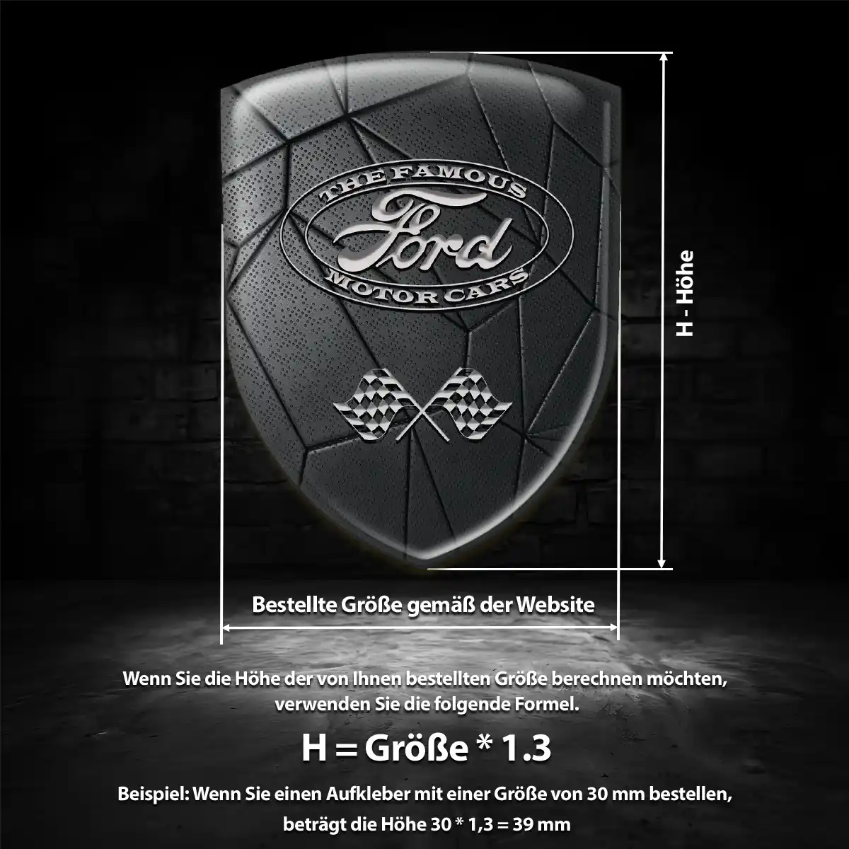 Ford Emblem Wappen Aufkleber Stilvolles Design