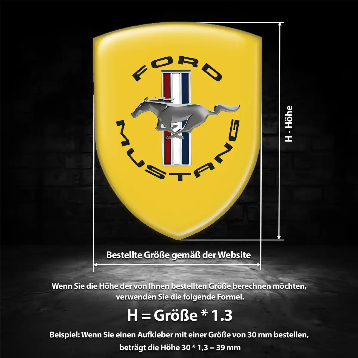 Ford Mustang 3D Gel Aufkleber Emblem Auto Stilvolles Design
