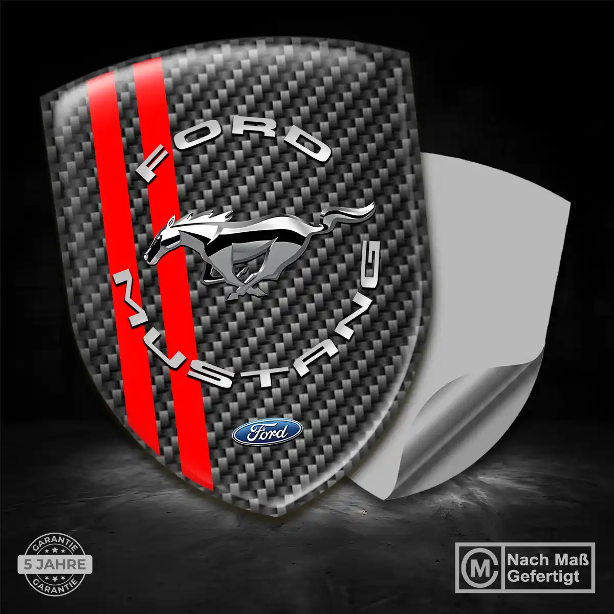 Ford Mustang 3D Gel Aufkleber Emblem Stilvolles Design