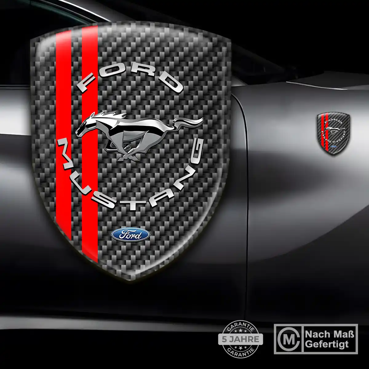 Ford Mustang 3D Gel Aufkleber Emblem Stilvolles Design