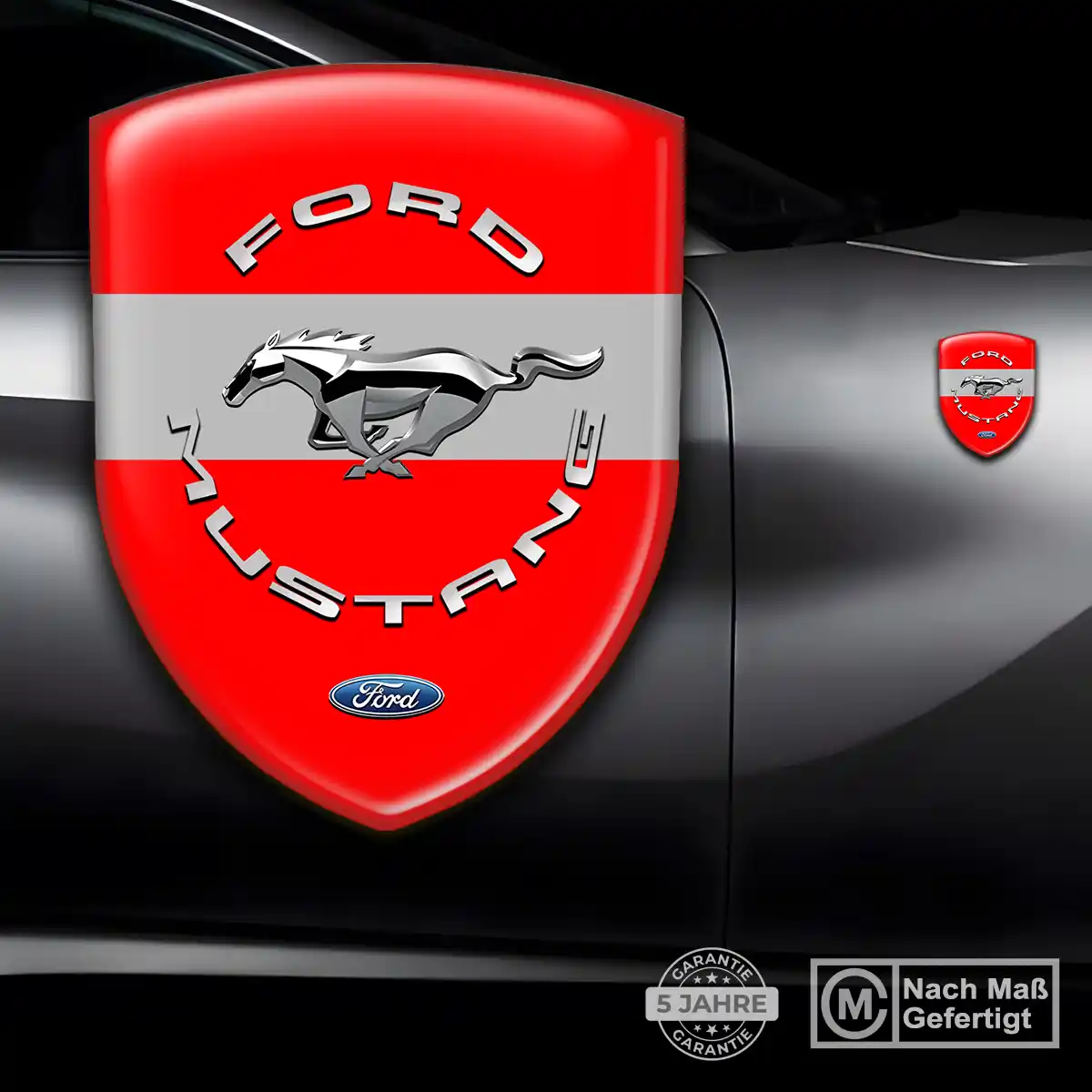 Ford Mustang 3D Gel Aufkleber Stilvolles Design
