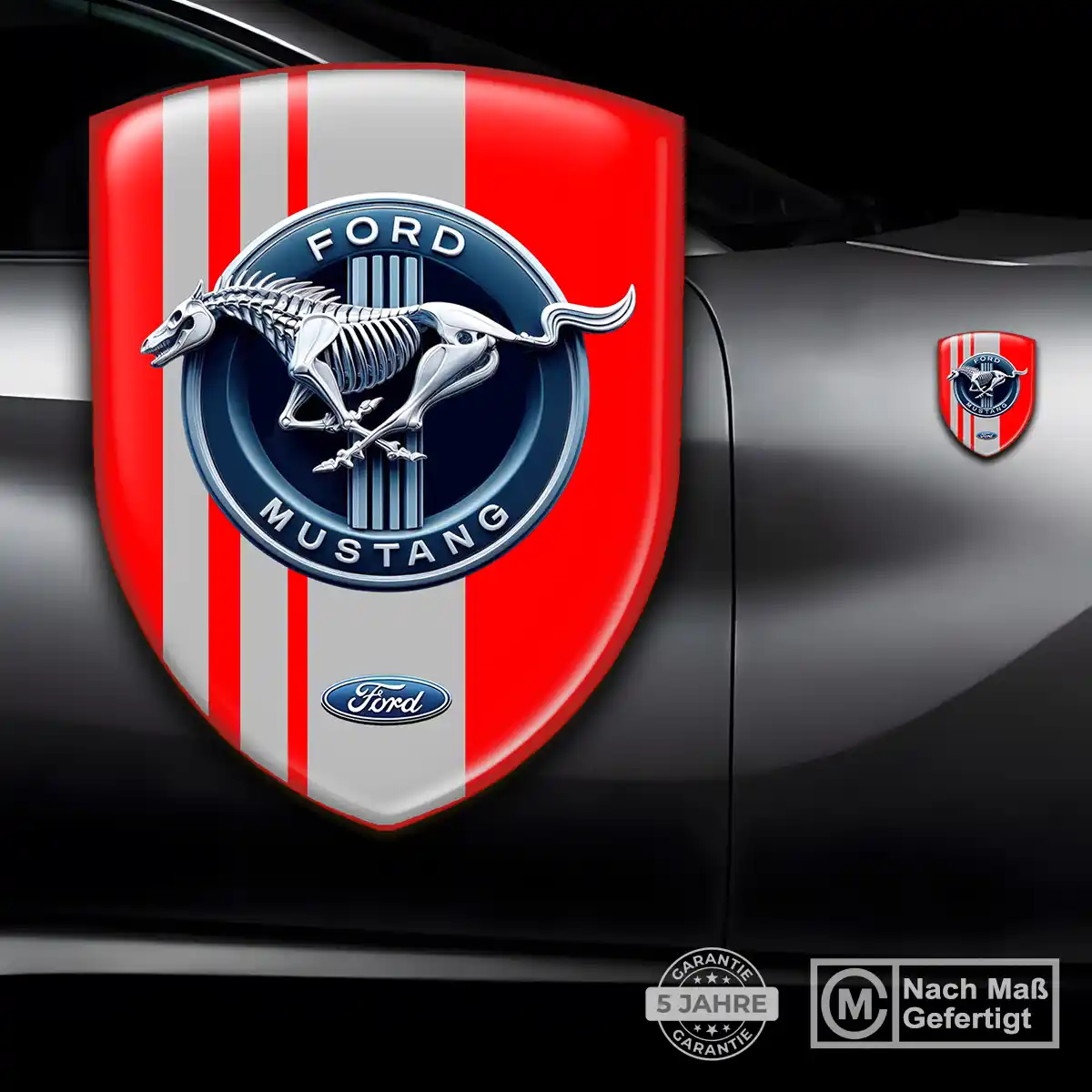 Ford Mustang 3D Gel Aufkleber Wappen Auto Hohe Qualität