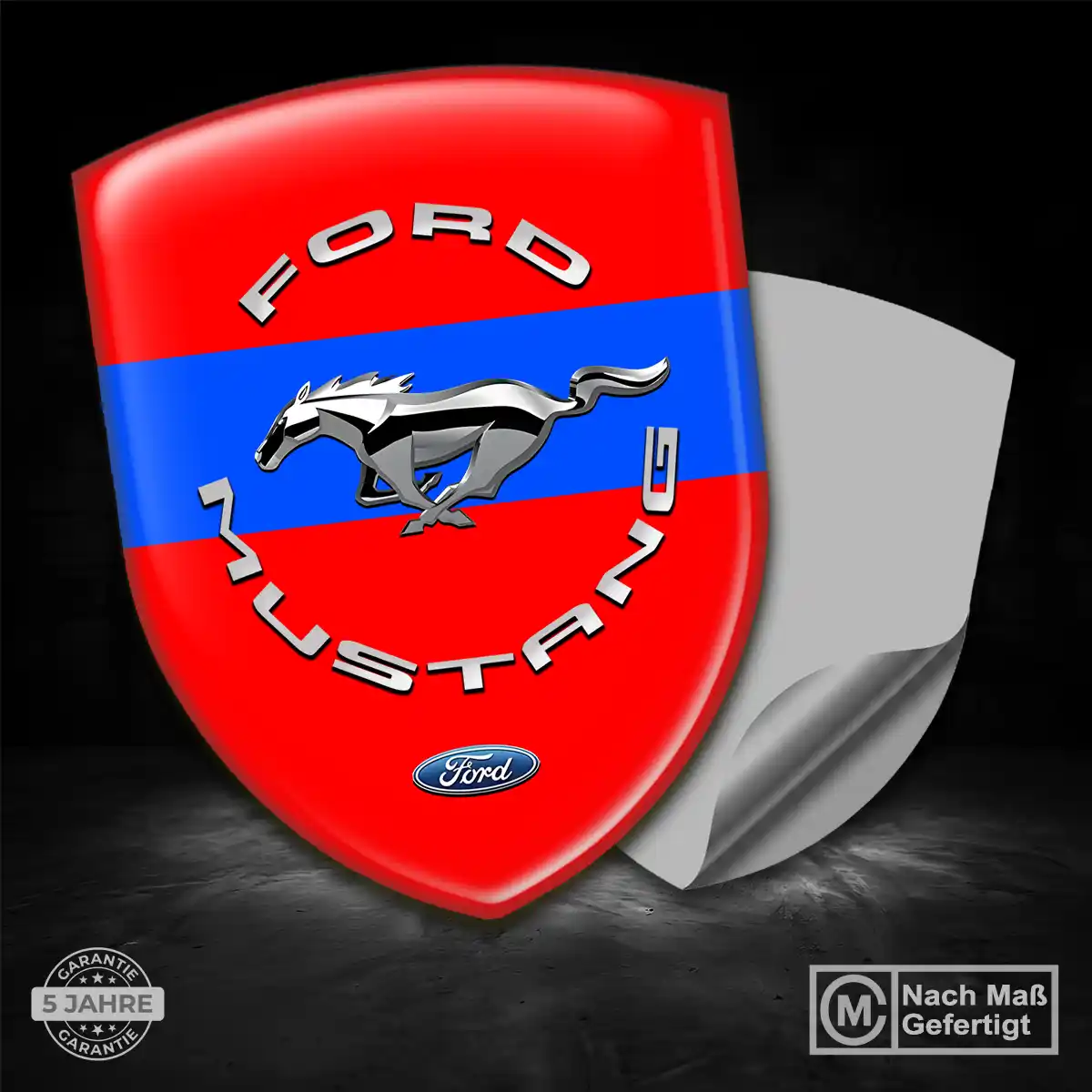Ford Mustang 3D Gel Aufkleber Wappen Auto Stilvolles Design
