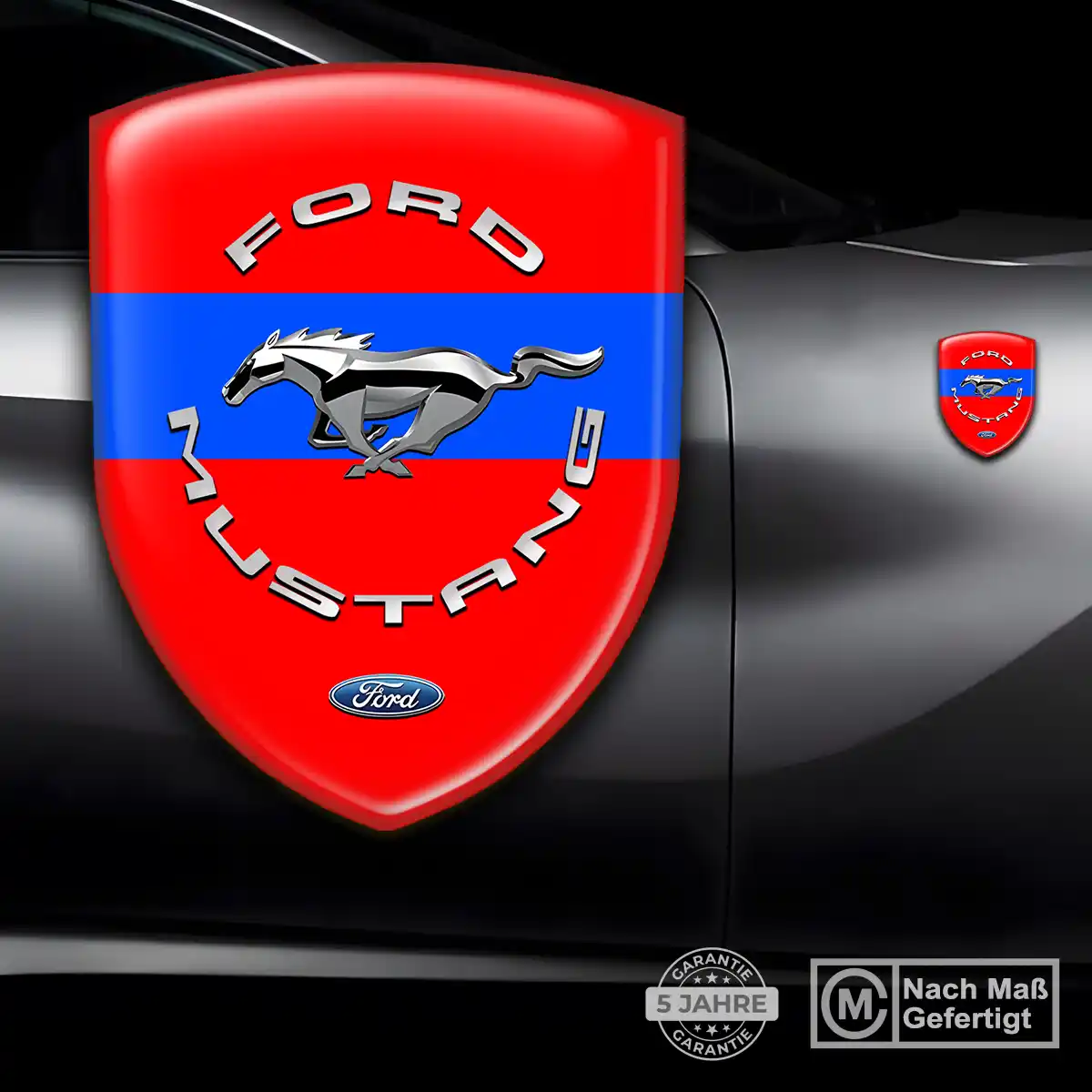 Ford Mustang 3D Gel Aufkleber Wappen Auto Stilvolles Design