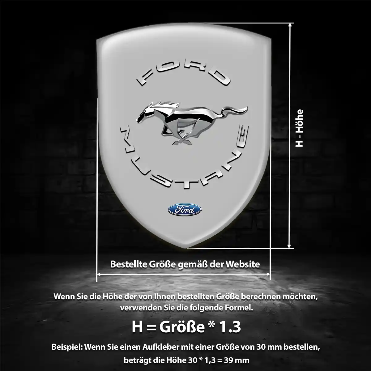 Ford Mustang Aufkleber 3D Gel Emblem Auto Hohe Qualität