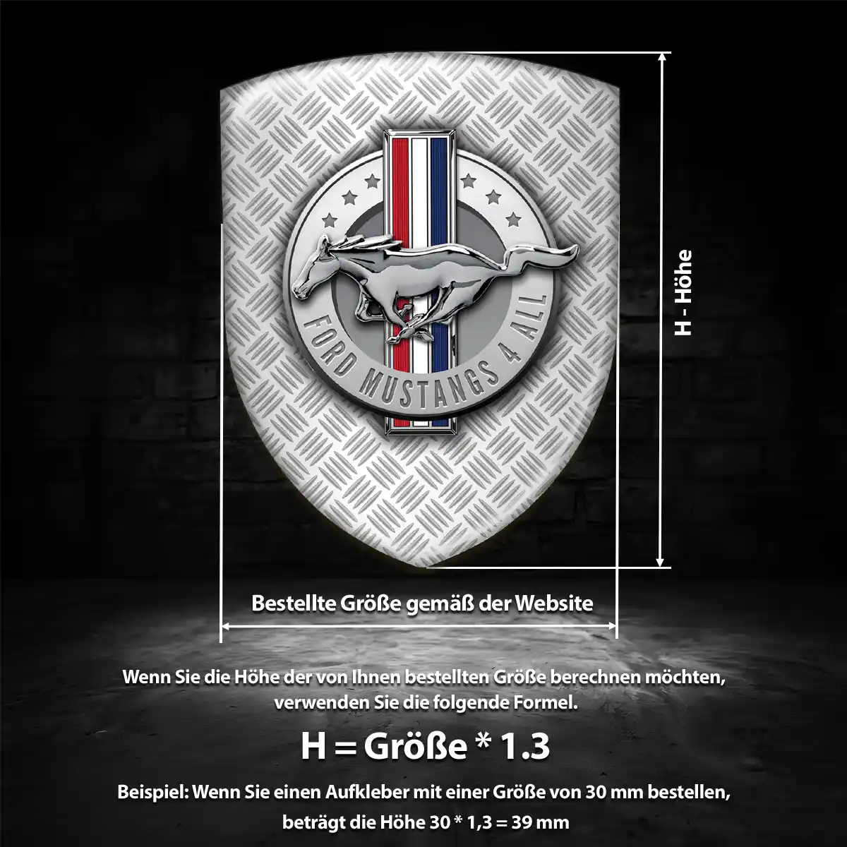 Ford Mustang Aufkleber 3D Gel Emblem Auto Stilvolles Design