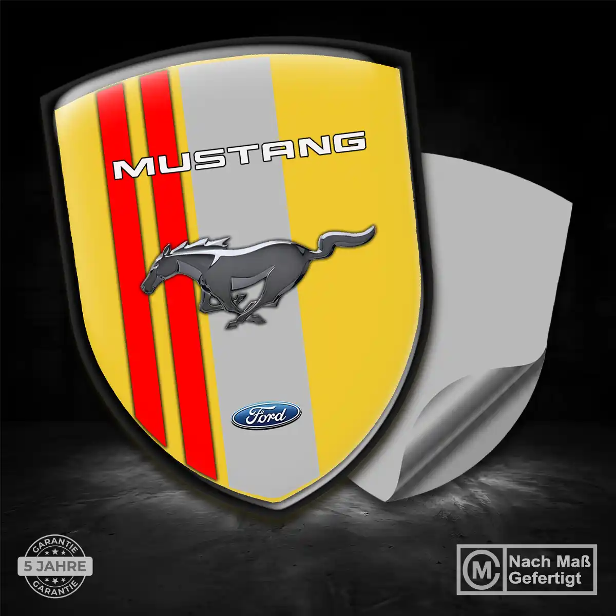 Ford Mustang Aufkleber 3D Gel Emblem Stilvolles Design