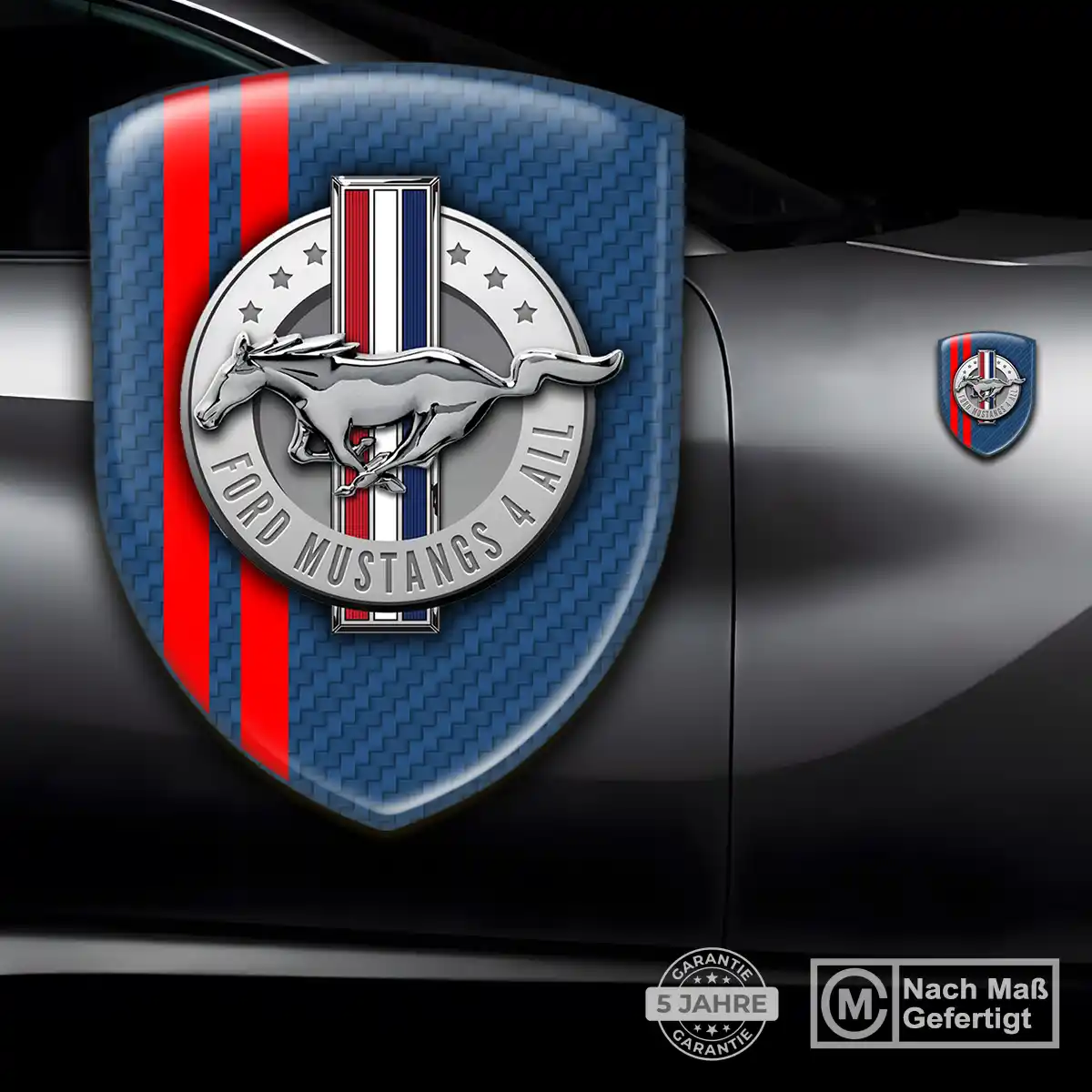 Ford Mustang Aufkleber 3D Gel Embleme Premium-Edition