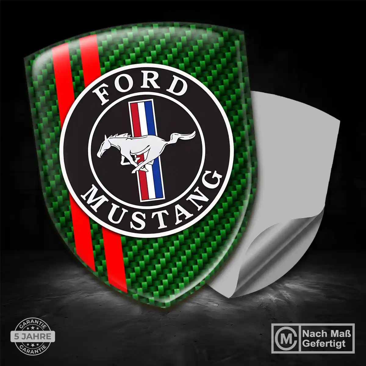 Ford Mustang Aufkleber 3D Gel Wappen Premium-Edition