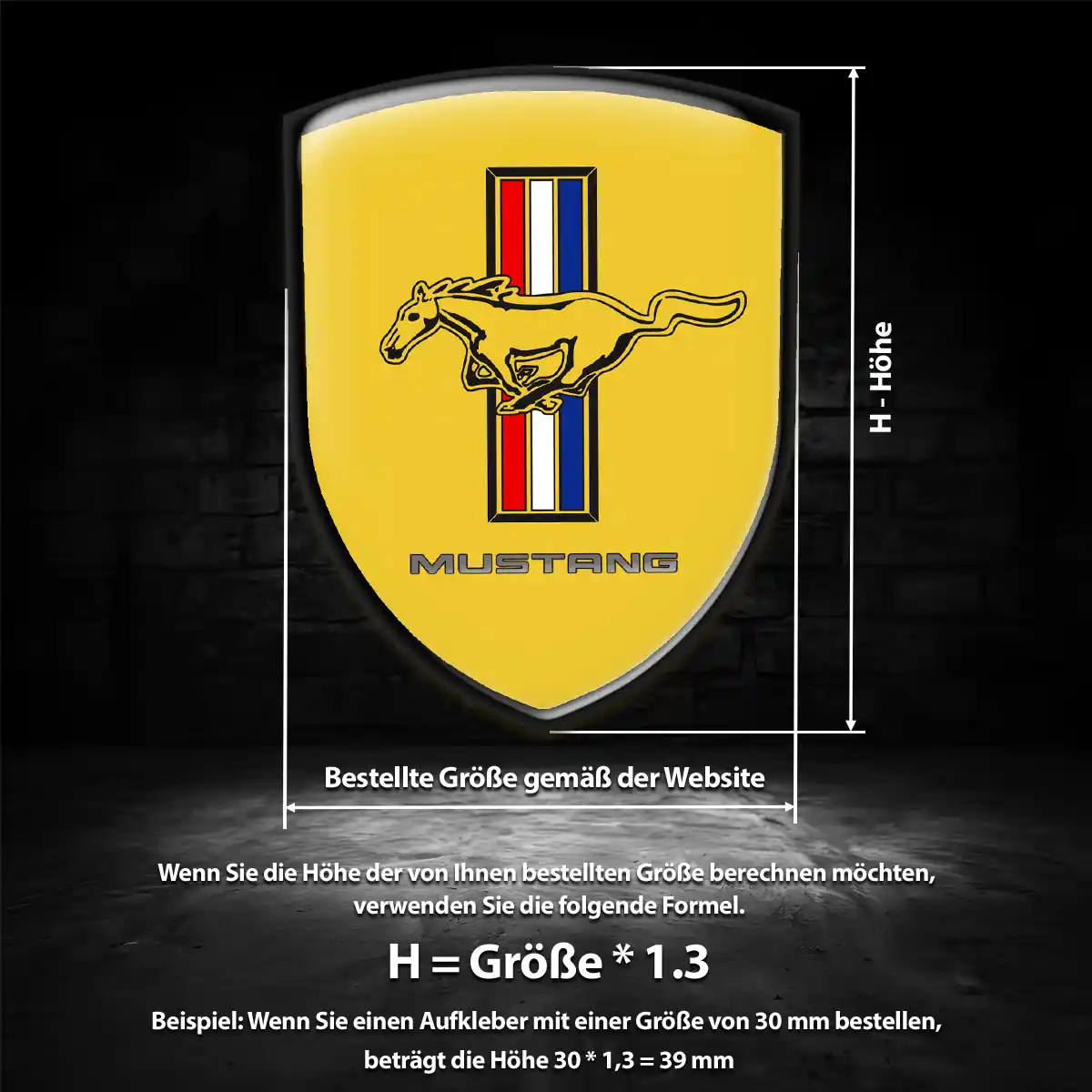 Ford Mustang Aufkleber Emblem Auto Hohe Qualität