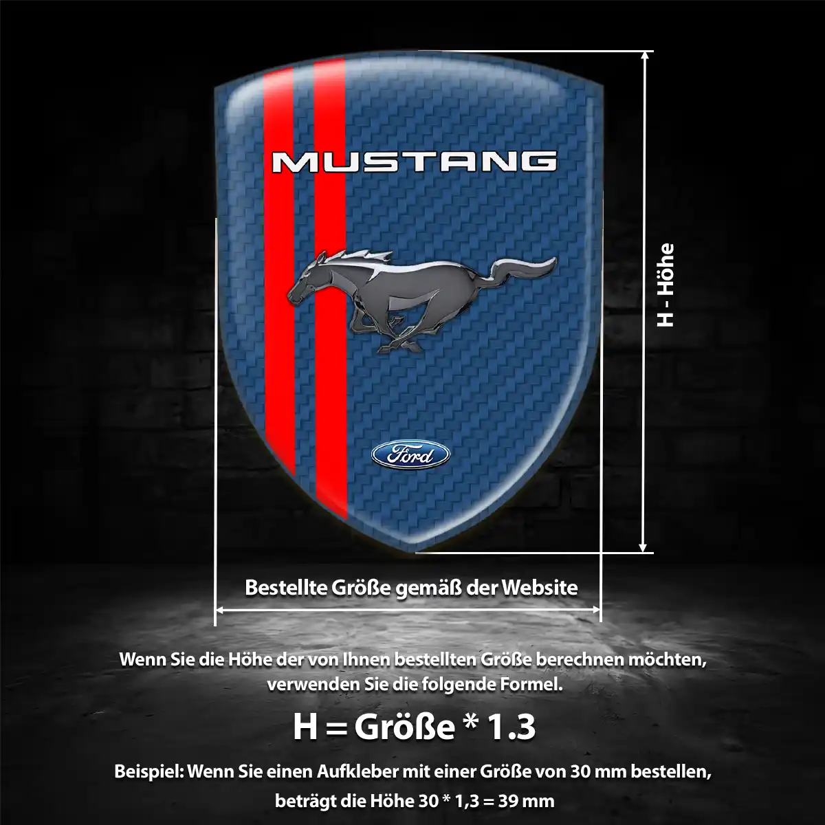 Ford Mustang Aufkleber Emblem Auto Stilvolles Design