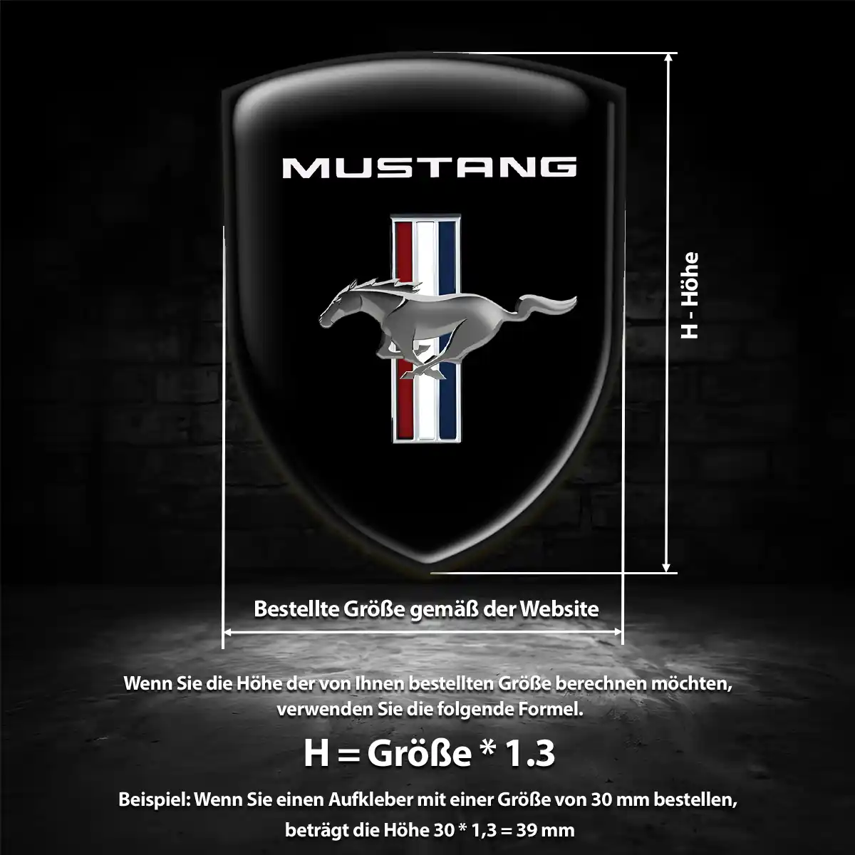 Ford Mustang Aufkleber Emblem Wappen Auto Stilvolles Design