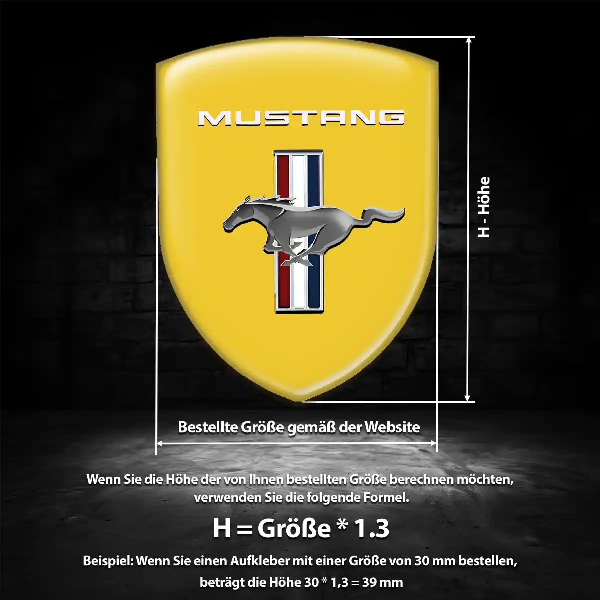 Ford Mustang Aufkleber Emblem Wappen Stilvolles Design