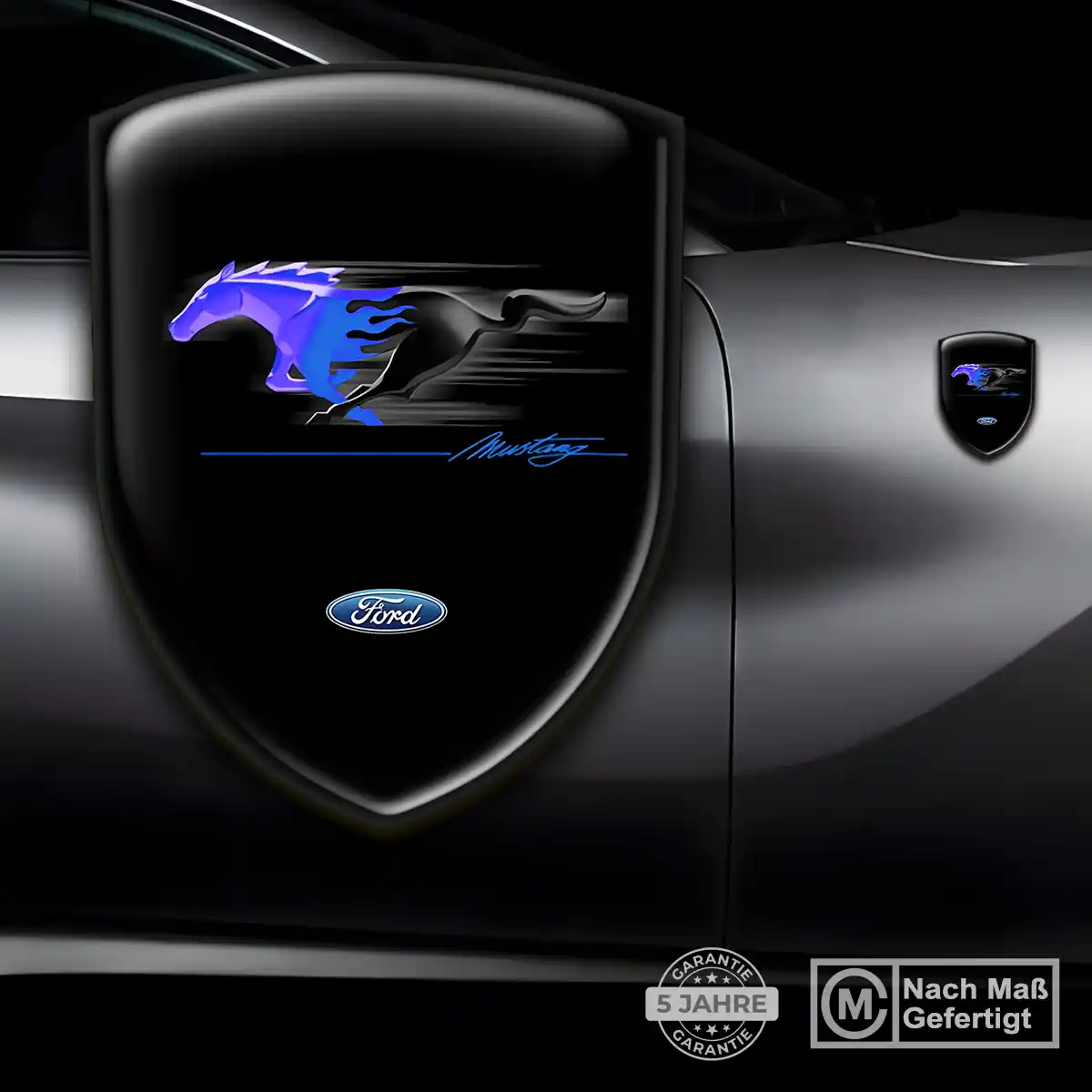 Ford Mustang Aufkleber Embleme Silikon Premium-Edition