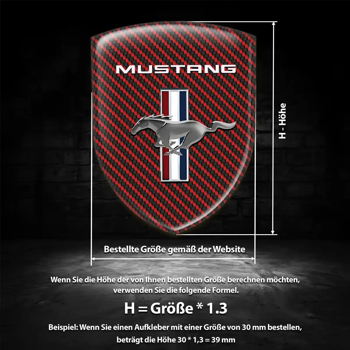 Ford Mustang Aufkleber Silikon Embleme Auto Stilvolles Design