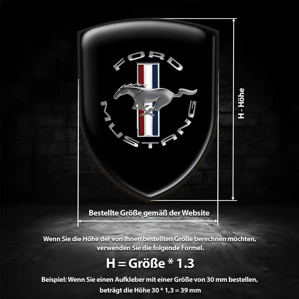Ford Mustang Aufkleber Wappen Emblem Auto Hohe Qualität