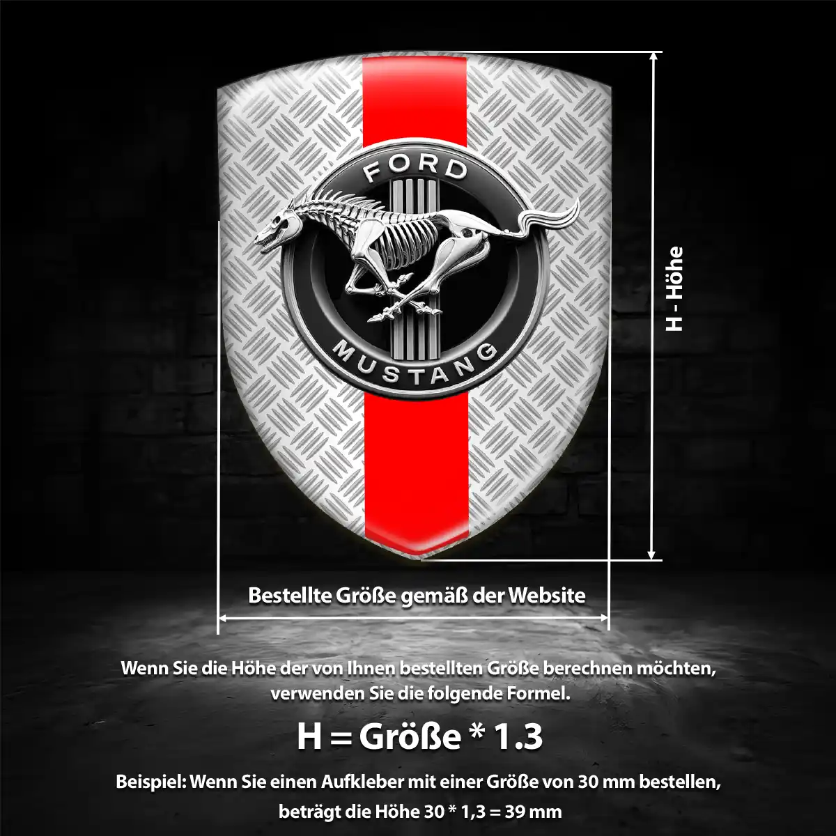 Ford Mustang Emblem Aufkleber Auto Hohe Qualität