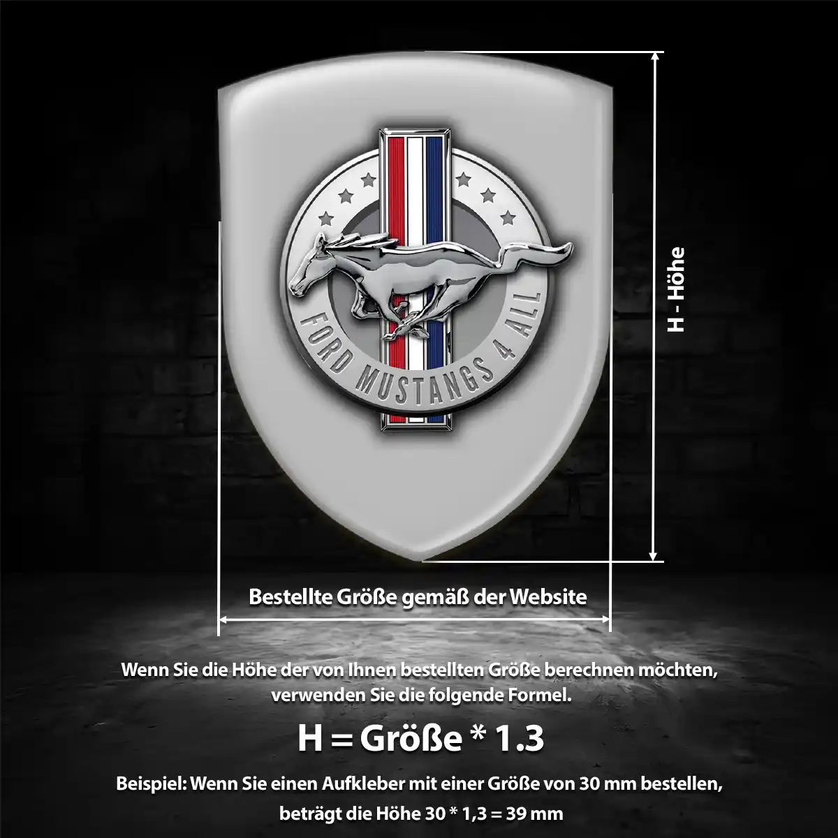 Ford Mustang Emblem Aufkleber Auto Stilvolles Design