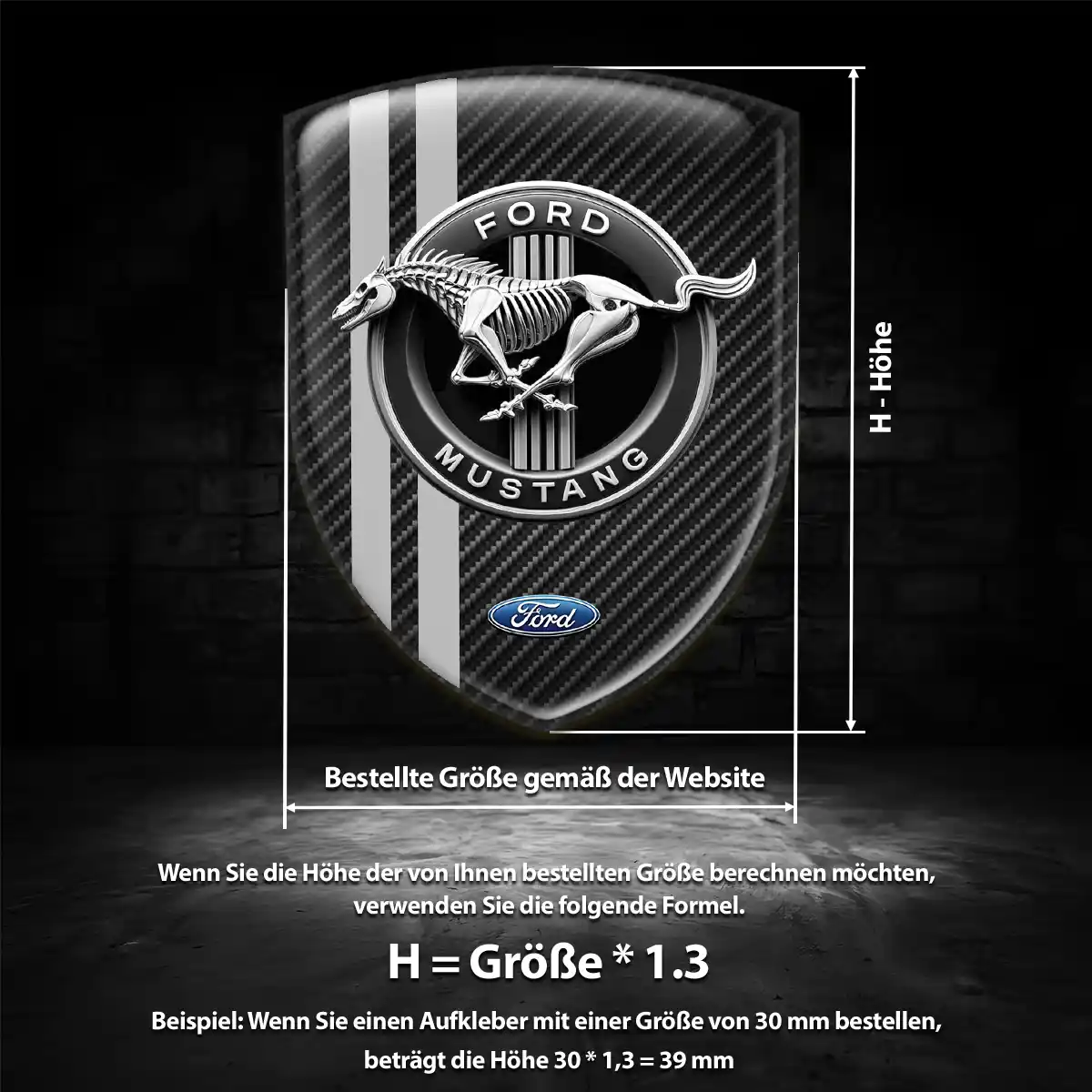Ford Mustang Emblem Aufkleber Stilvolles Design