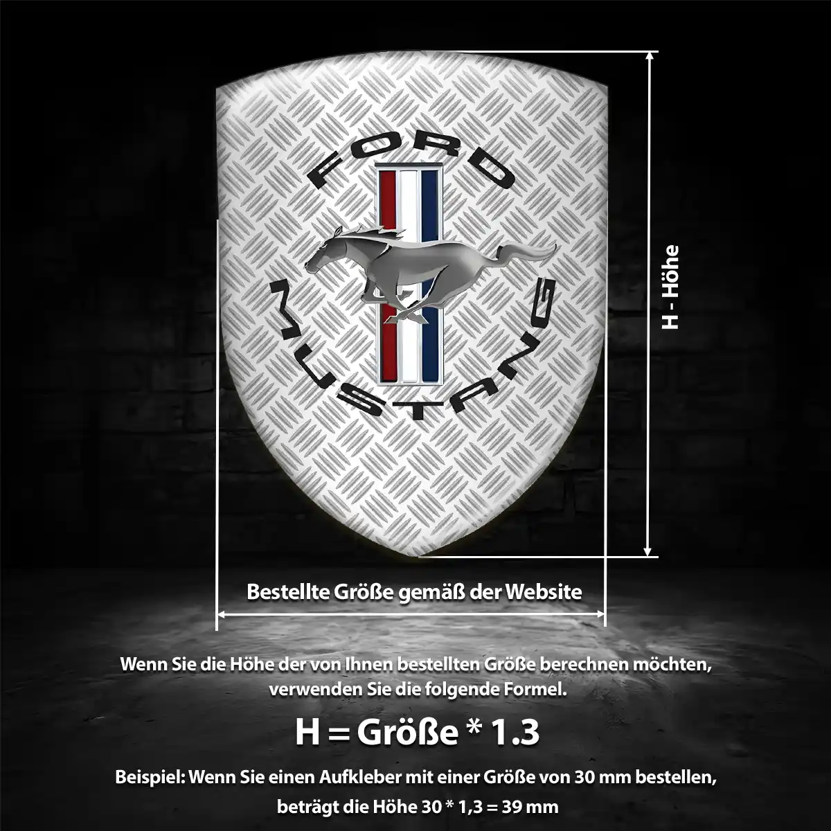 Ford Mustang Emblem Aufkleber Wappen Auto Stilvolles Design