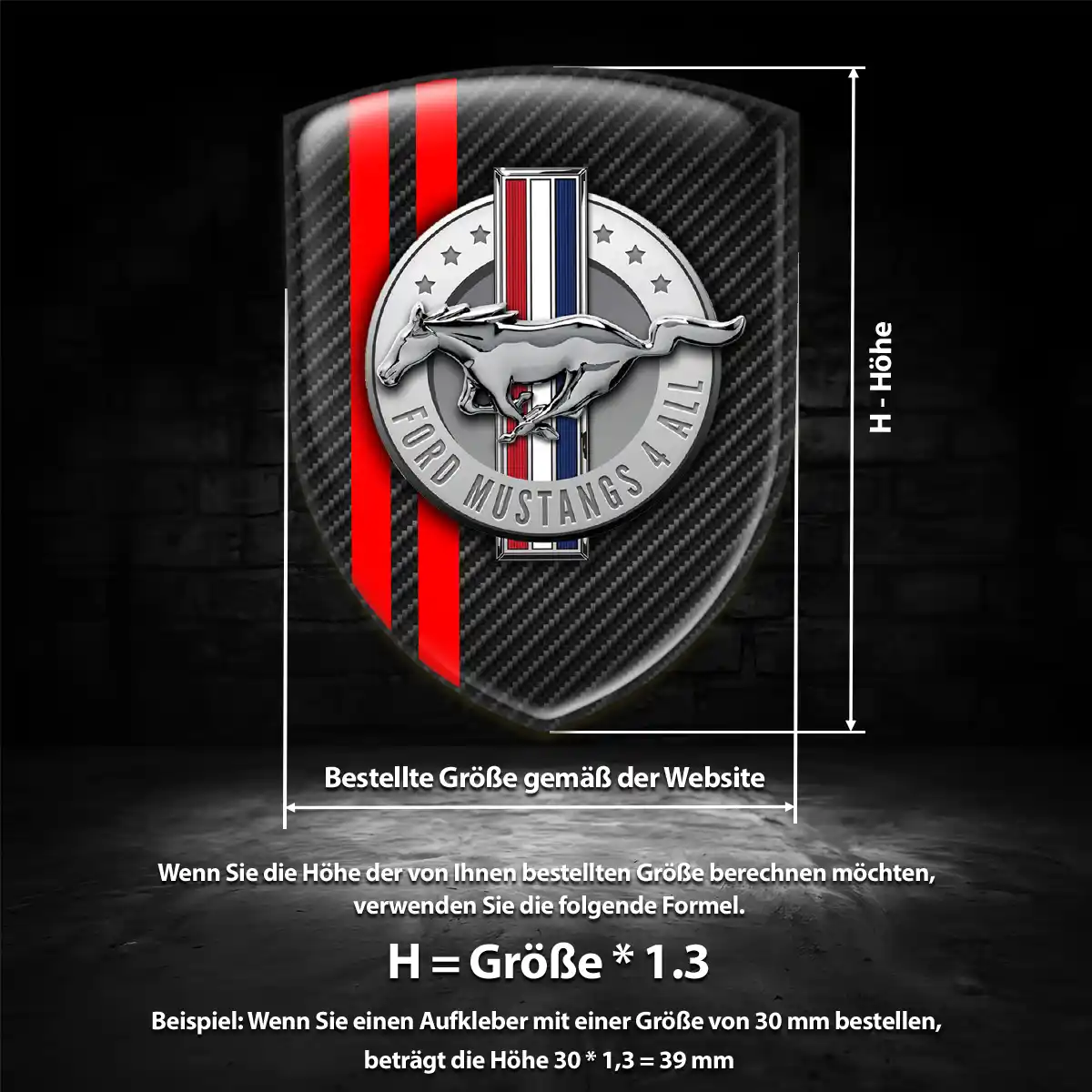 Ford Mustang Emblem Auto Stilvolles Design