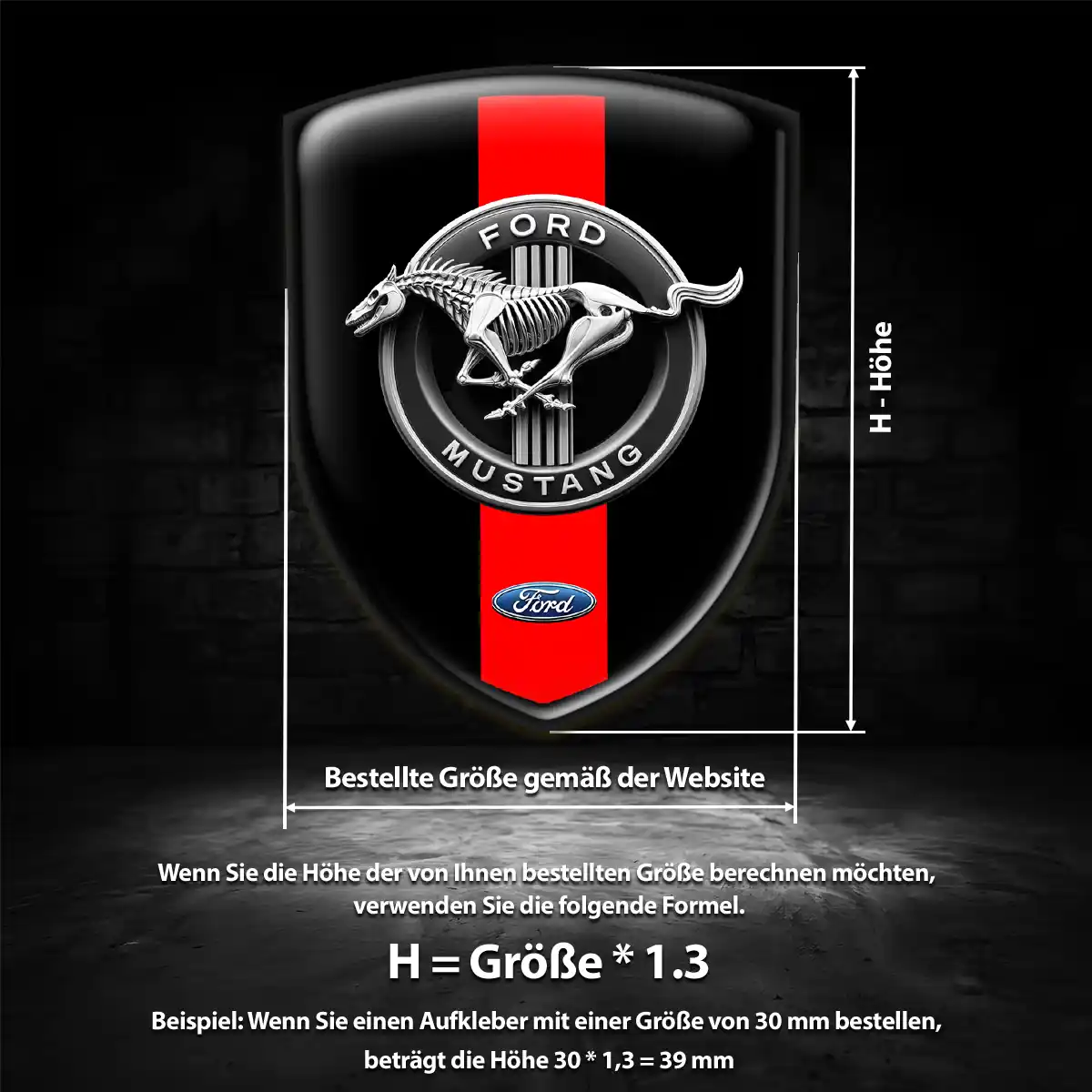 Ford Mustang Emblem Hohe Qualität