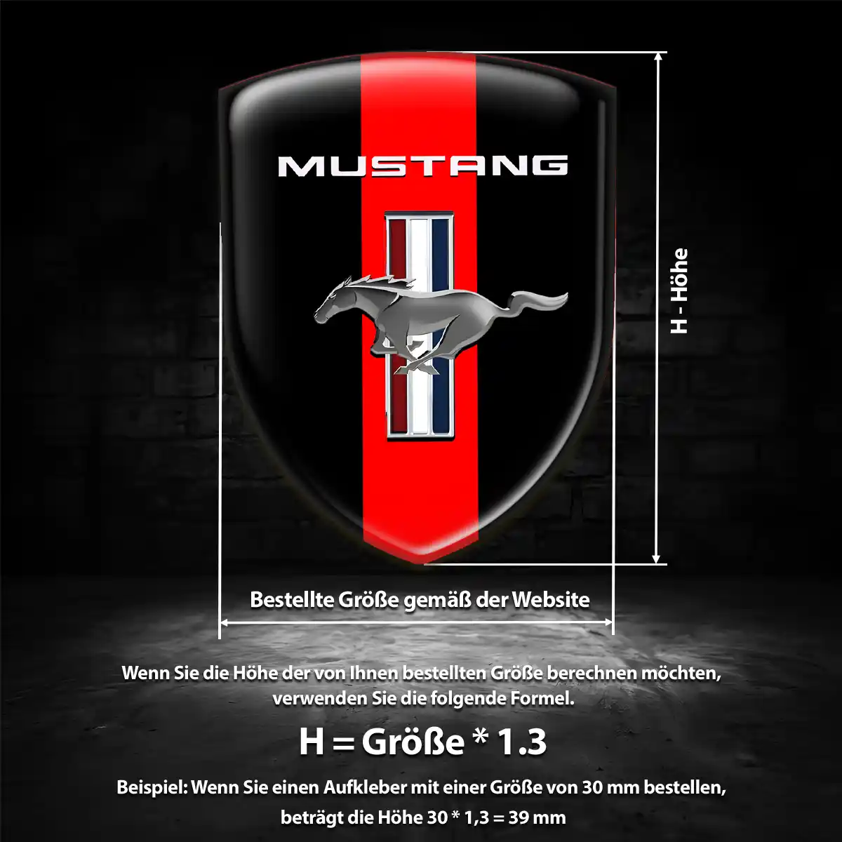 Ford Mustang Emblem Stilvolles Design