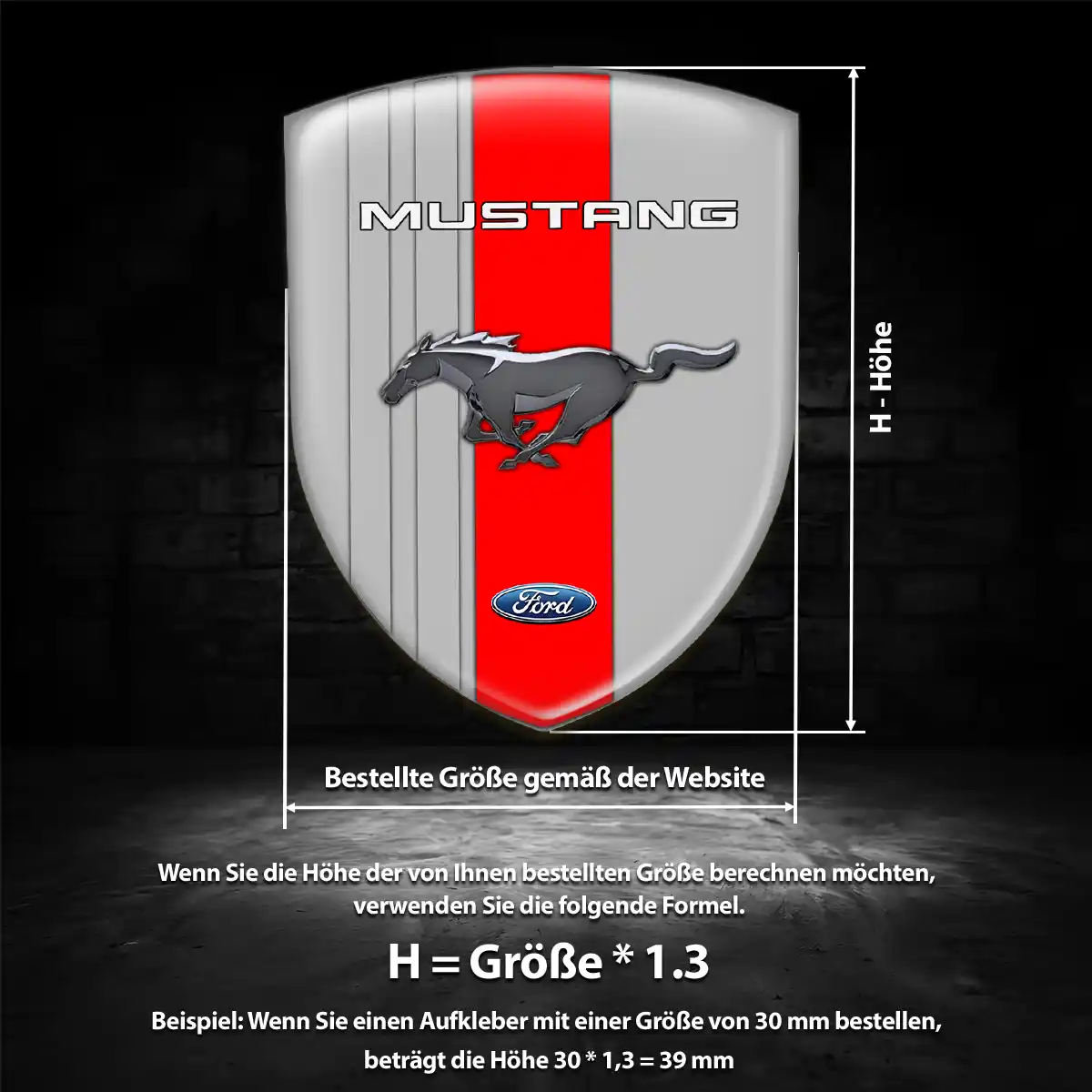 Ford Mustang Emblem Wappen Aufkleber Auto Stilvolles Design