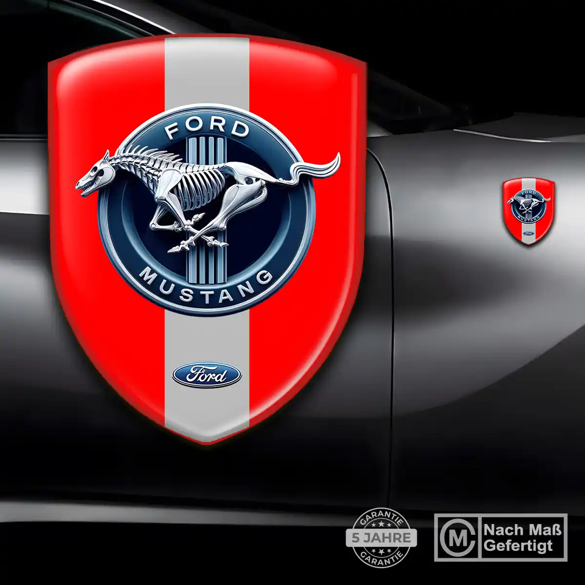 Ford Mustang Emblem Wappen Aufkleber Premium-Edition