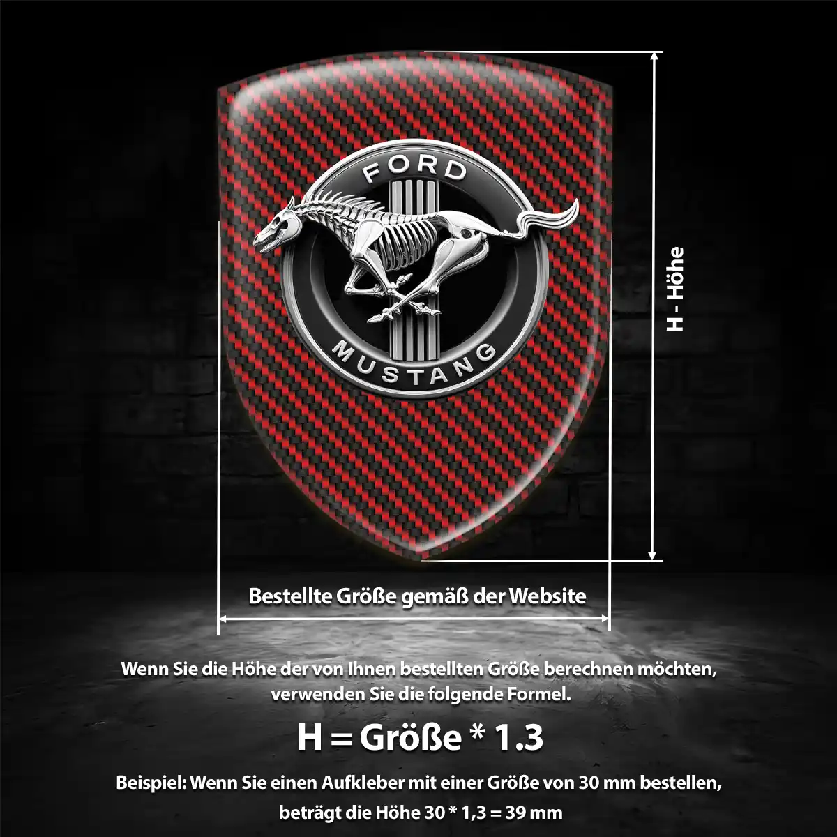 Ford Mustang Emblem Wappen Aufkleber Stilvolles Design