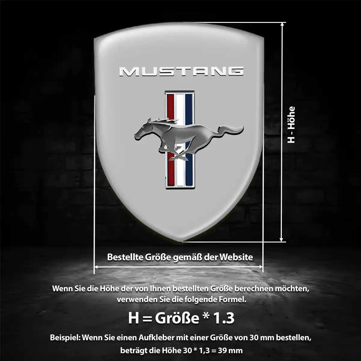 Ford Mustang Emblem Wappen Hohe Qualität
