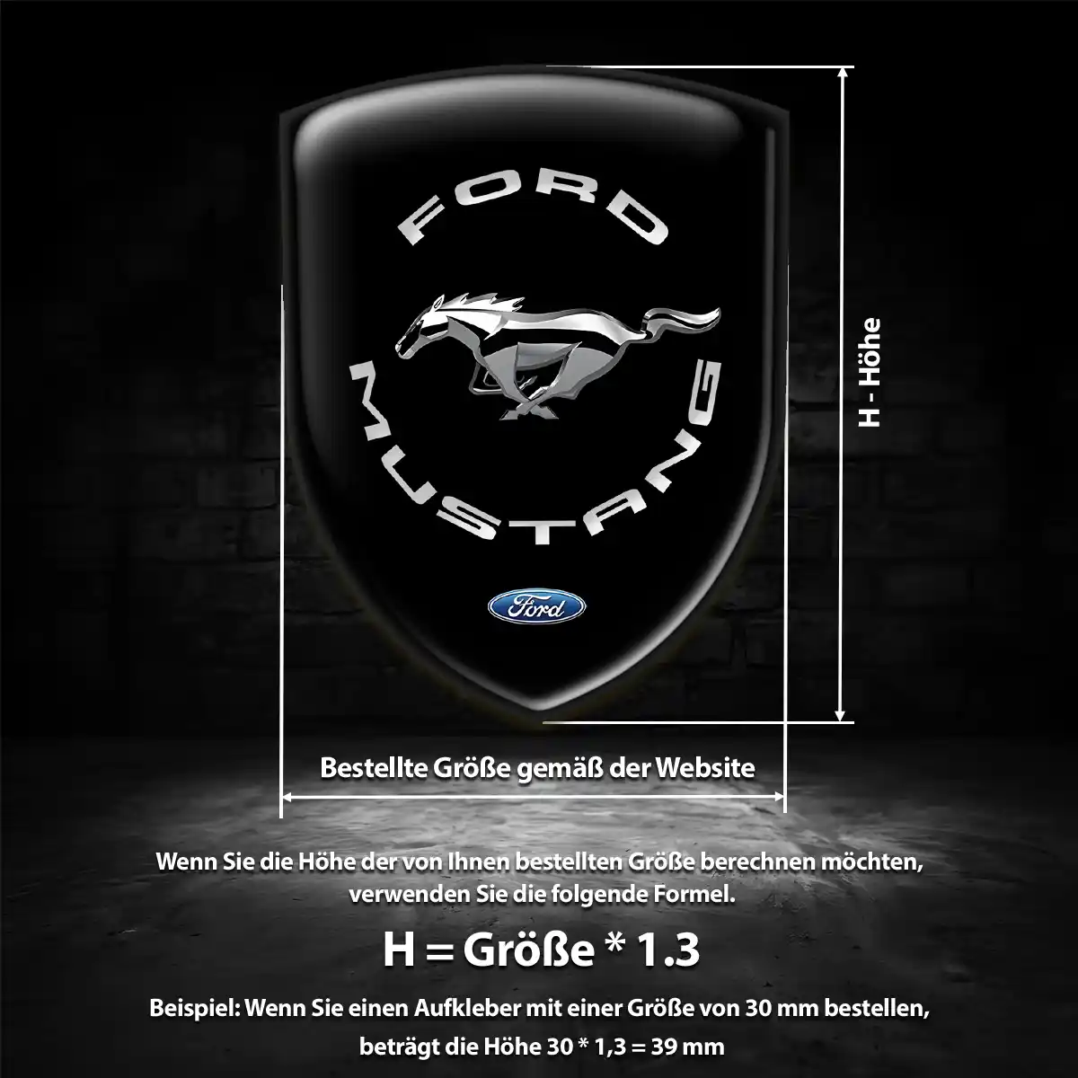 Ford Mustang Emblem Wappen Premium-Edition