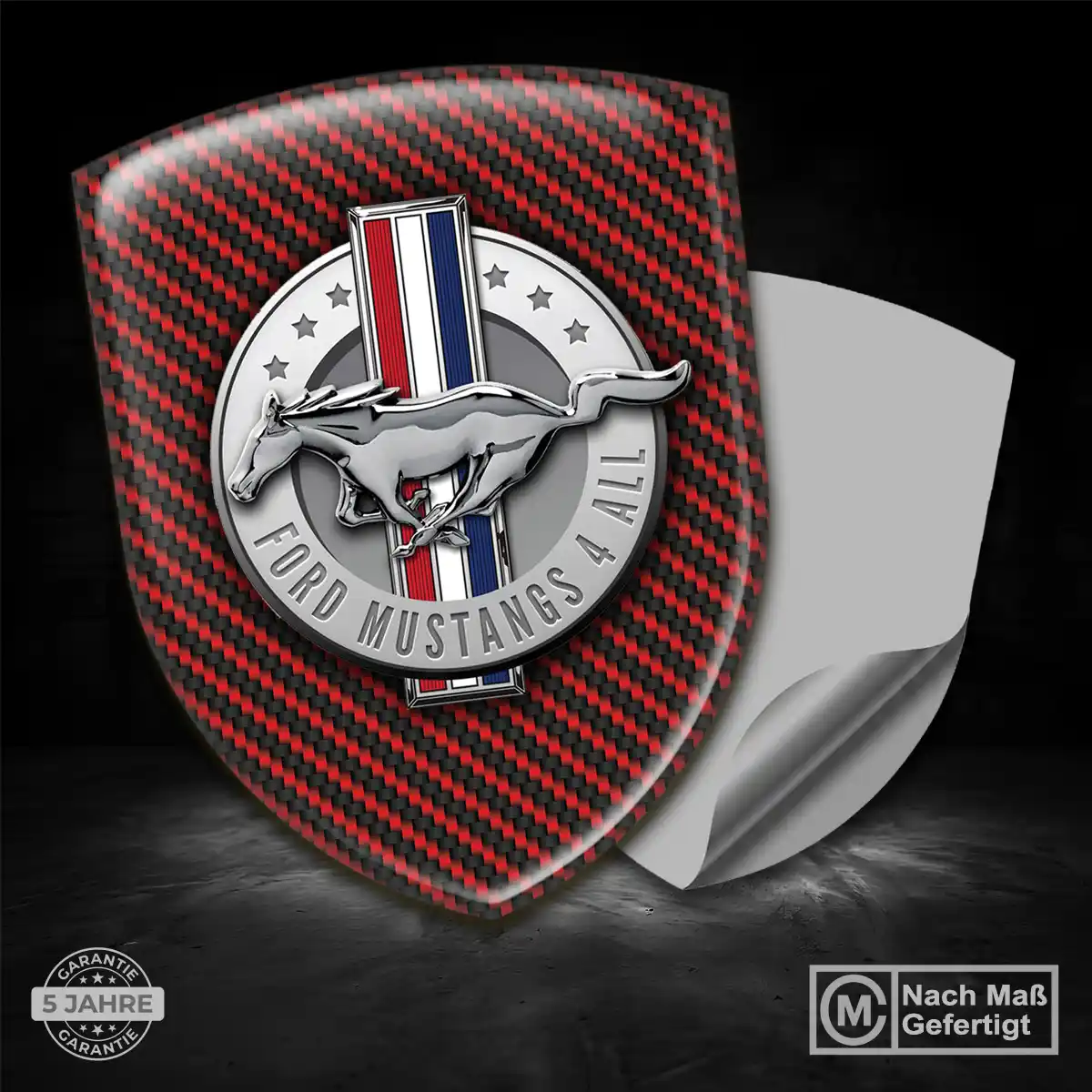 Ford Mustang Emblem Wappen Stilvolles Design