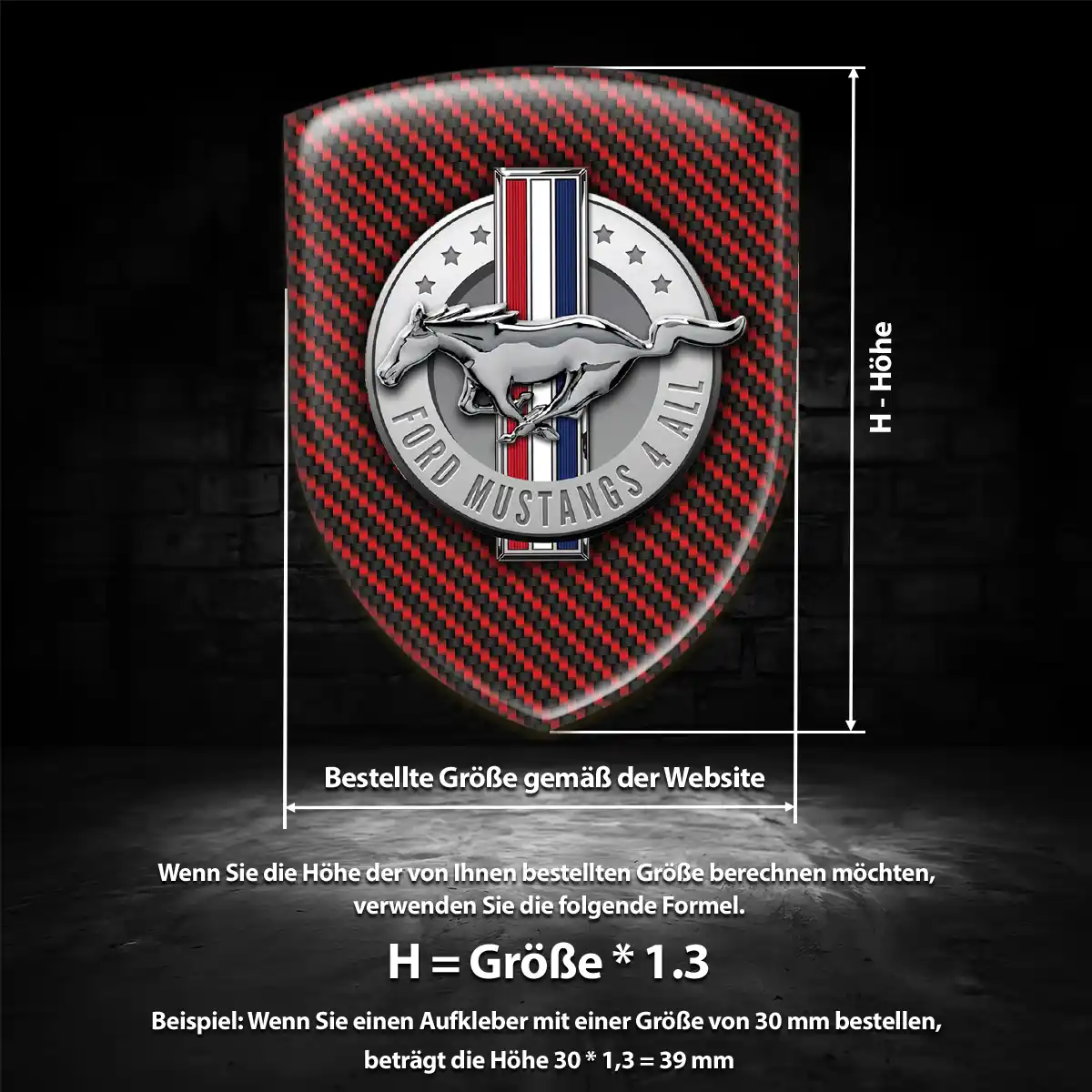 Ford Mustang Emblem Wappen Stilvolles Design