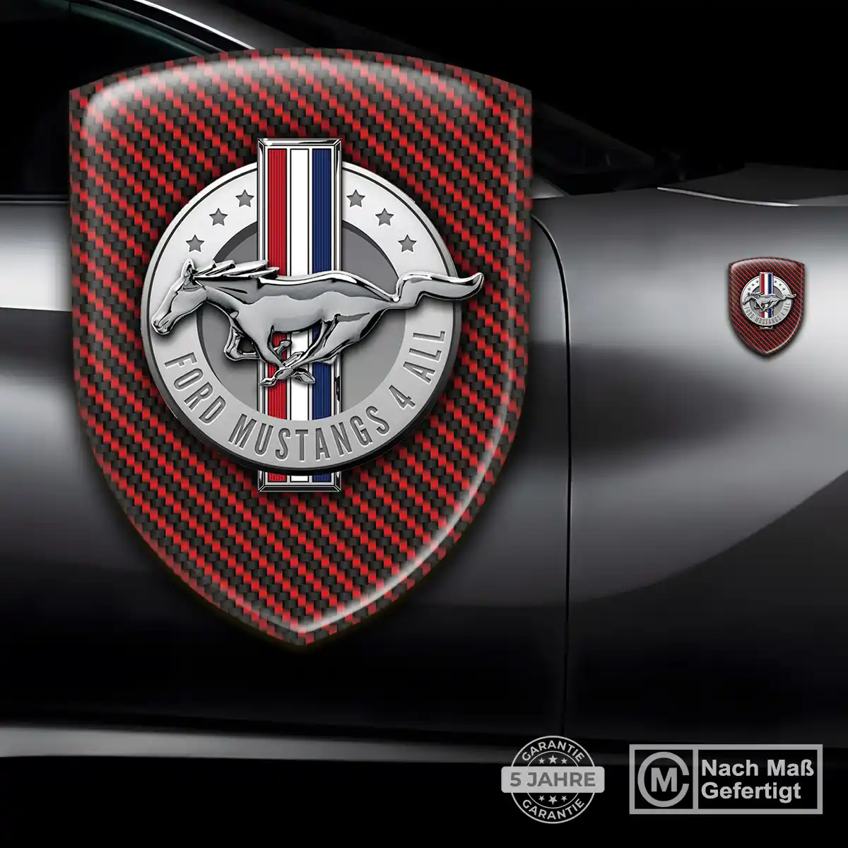 Ford Mustang Emblem Wappen Stilvolles Design