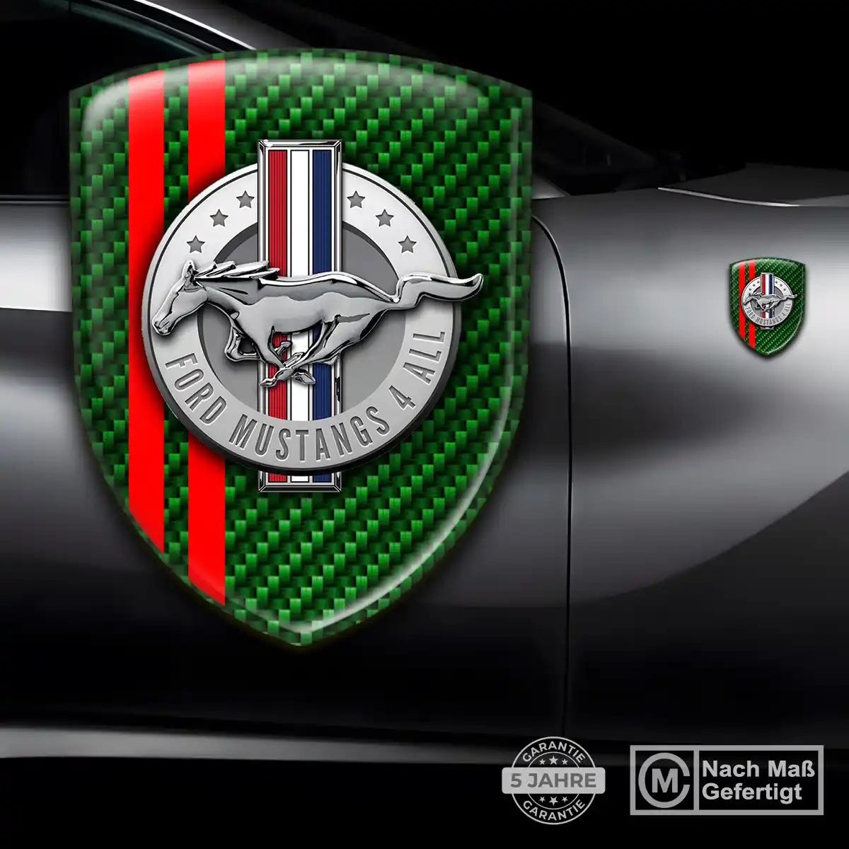 Ford Mustang Embleme Silikon Aufkleber Auto Stilvolles Design
