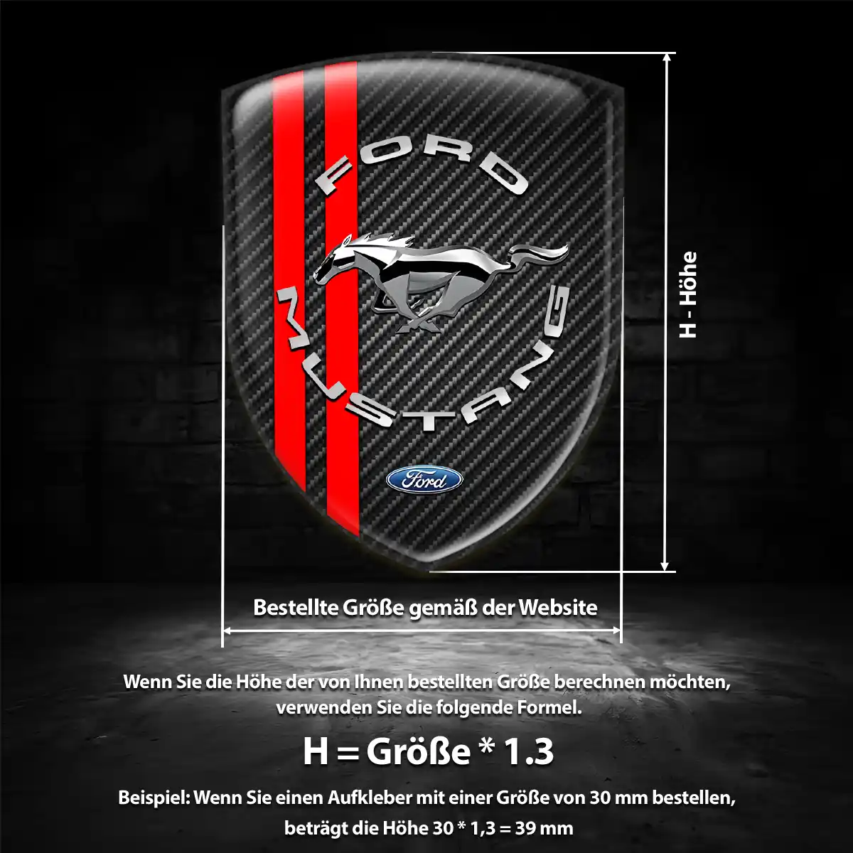 Ford Mustang Embleme Stilvolles Design