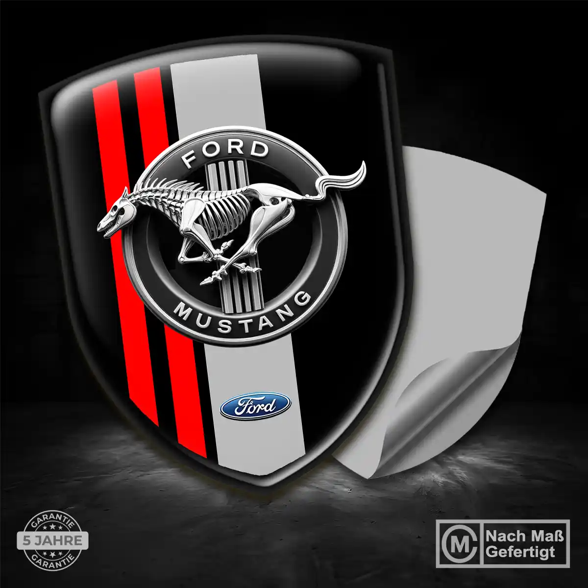 Ford Mustang Silikon Aufkleber Auto Stilvolles Design