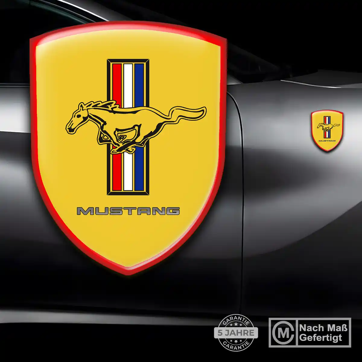 Ford Mustang Silikon Aufkleber Wappen Auto Stilvolles Design