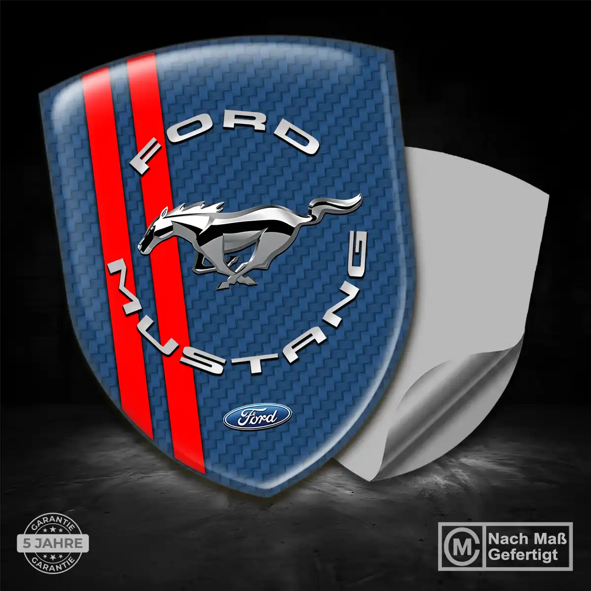 Ford Mustang Silikon Aufkleber Wappen Stilvolles Design