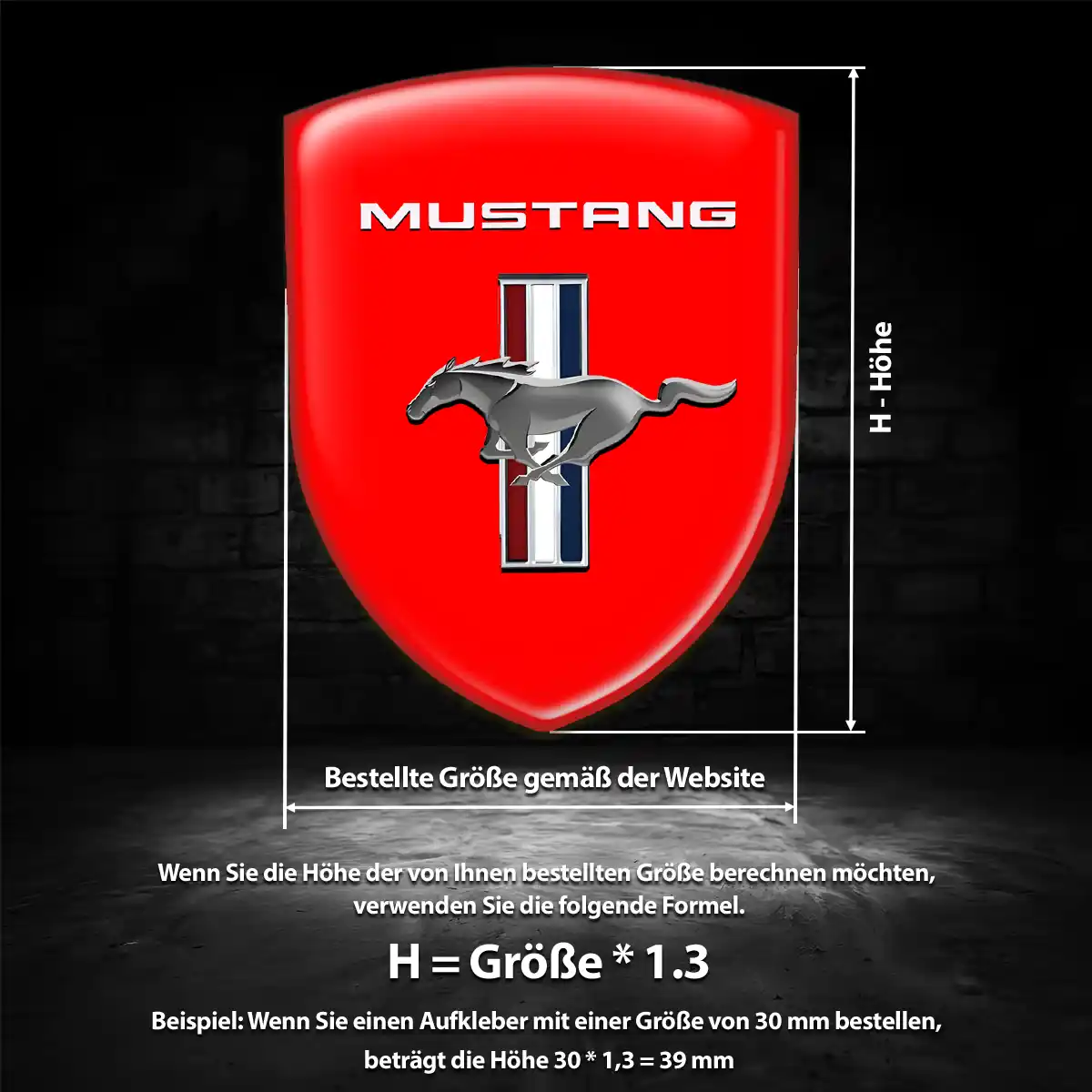 Ford Mustang Wappen Aufkleber Auto Hohe Qualität