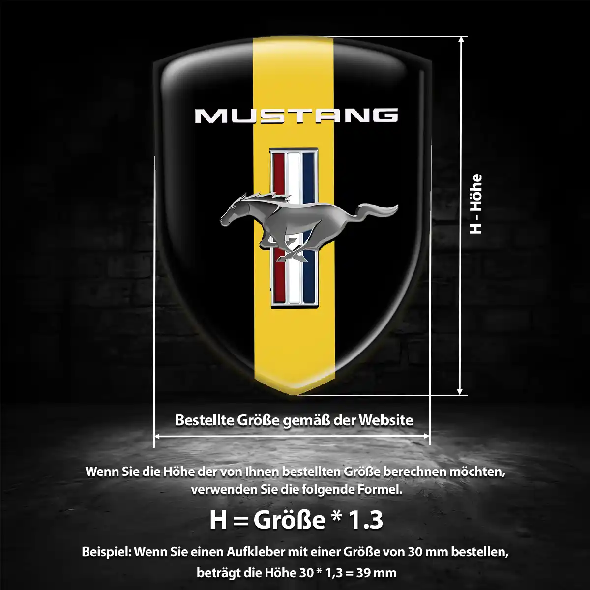 Ford Mustang Wappen Aufkleber Emblem Auto Stilvolles Design
