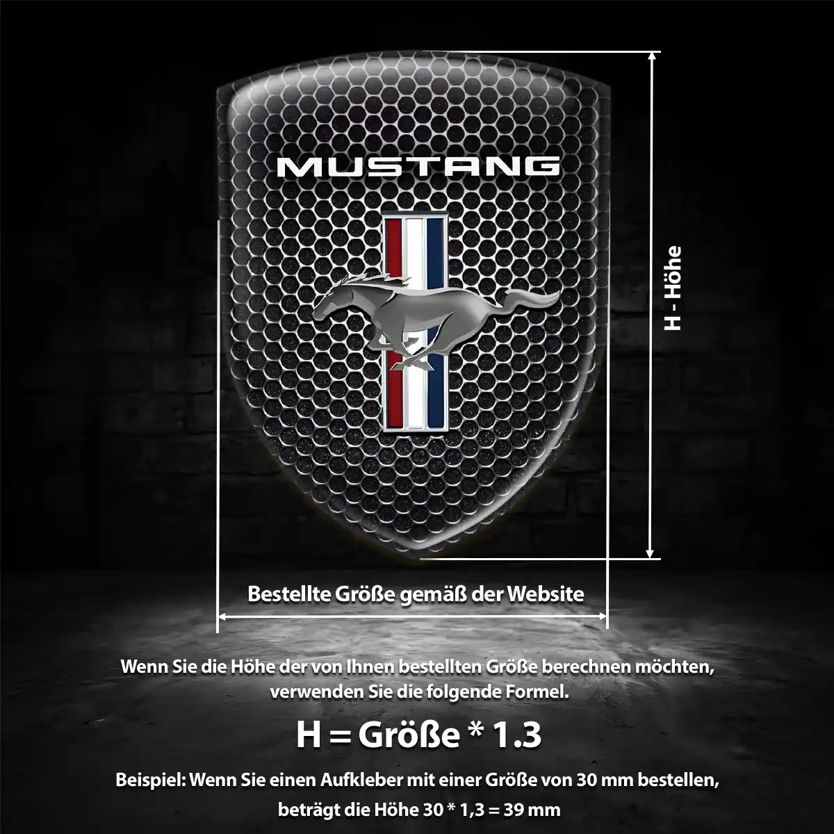 Ford Mustang Wappen Aufkleber Stilvolles Design