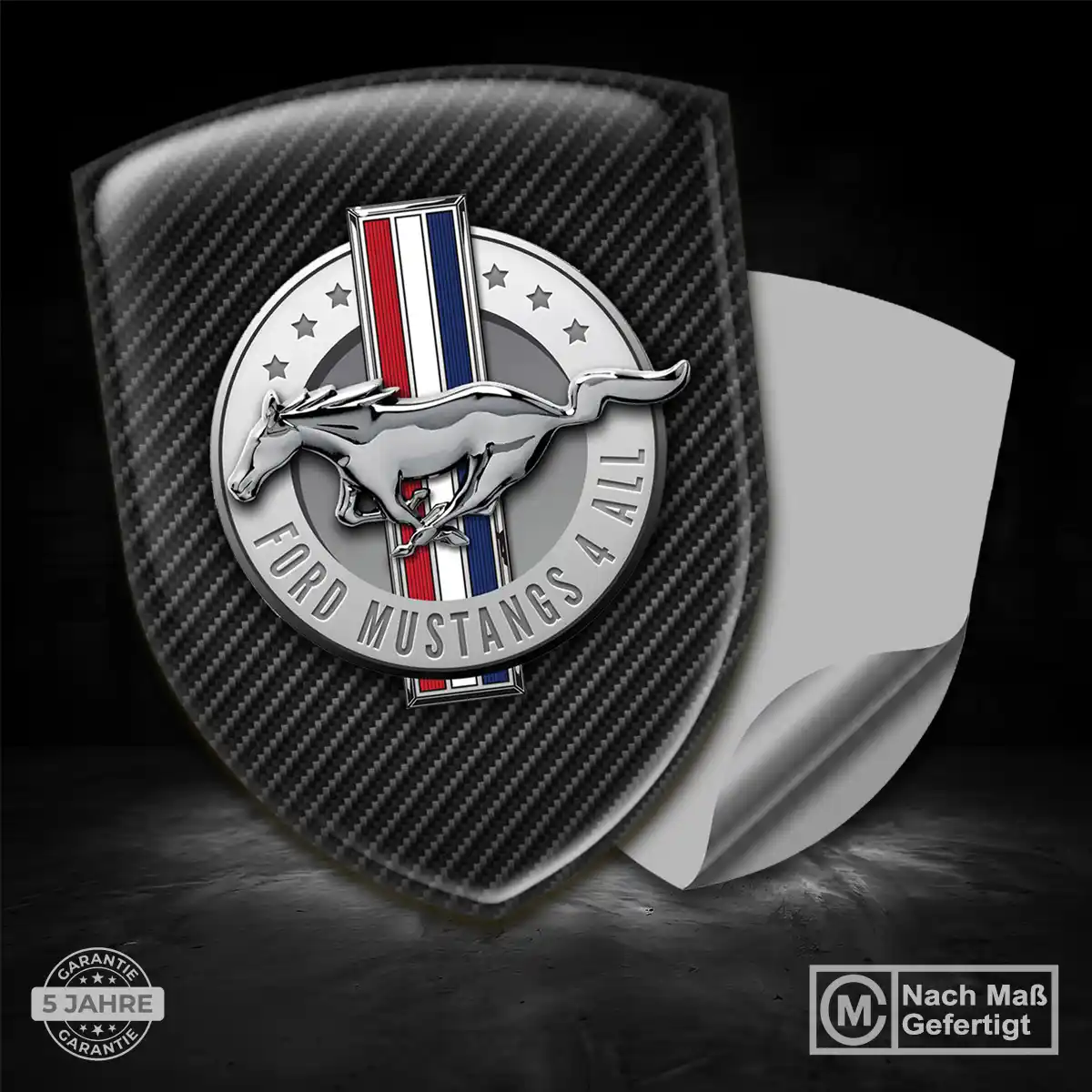 Ford Mustang Wappen Emblem Aufkleber Stilvolles Design