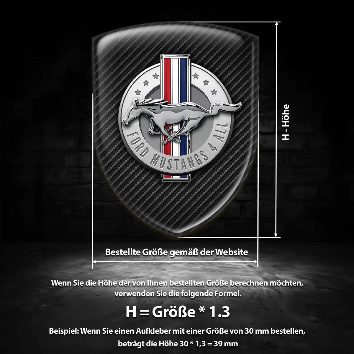 Ford Mustang Wappen Emblem Aufkleber Stilvolles Design