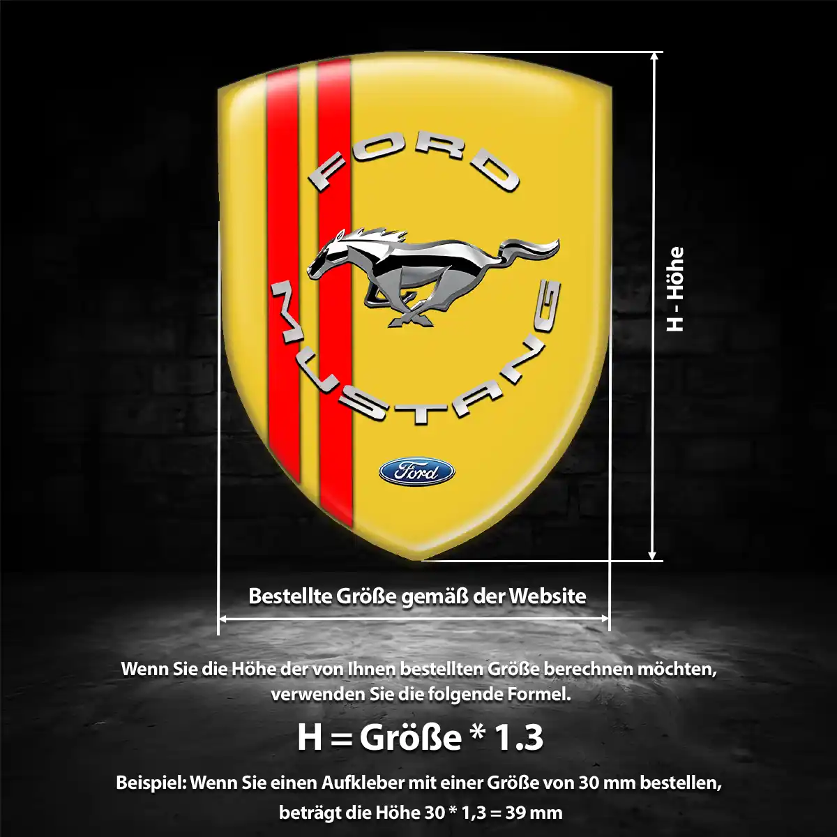 Ford Mustang Wappen Emblem Auto Hohe Qualität